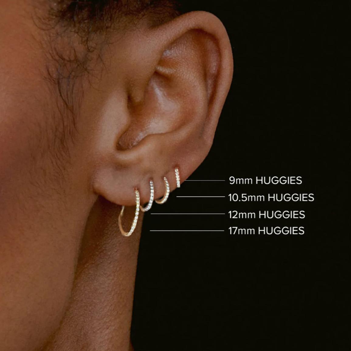 12mm Hinged Pave Huggie Hoops-Zoë Chicco