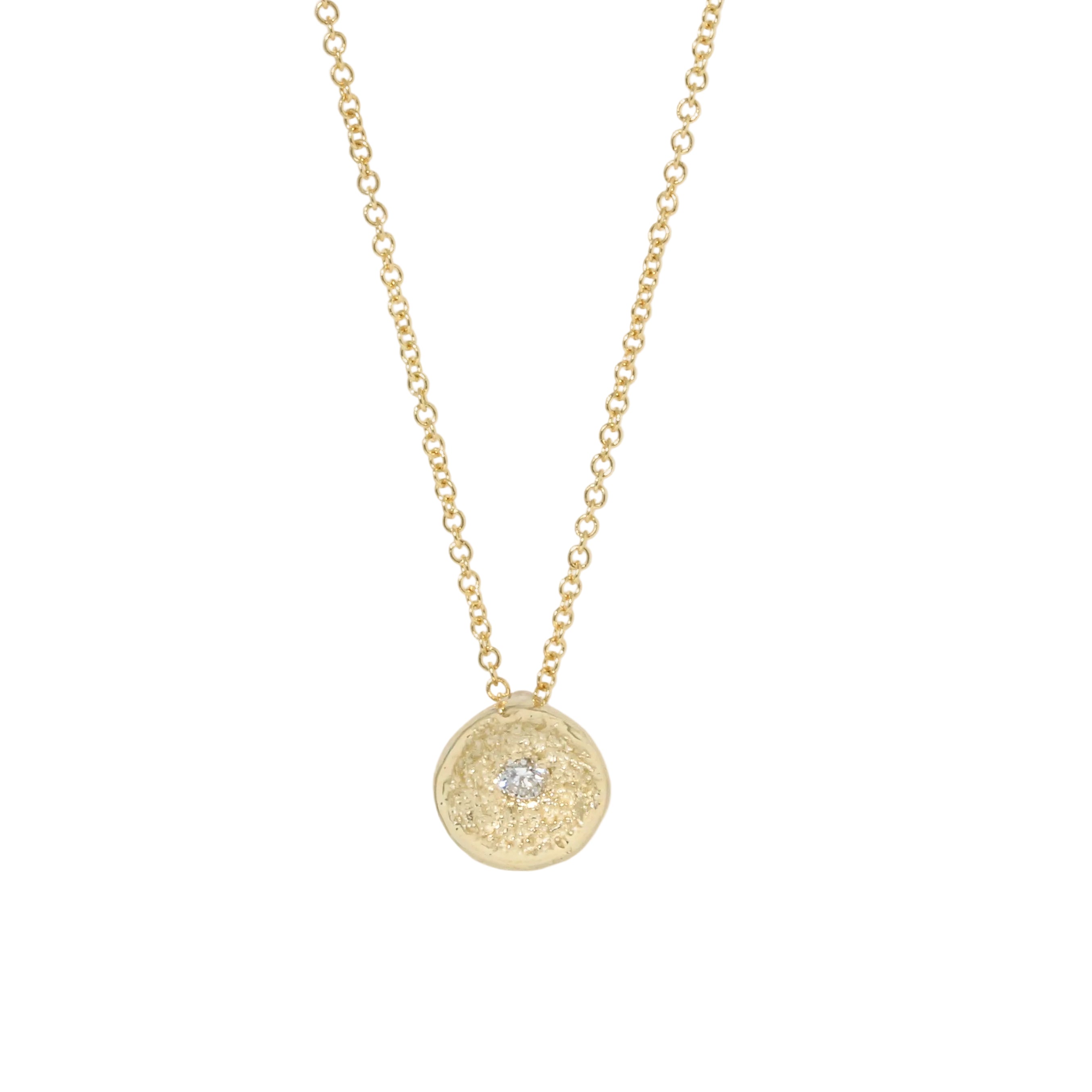Moss Shell Diamond Necklace