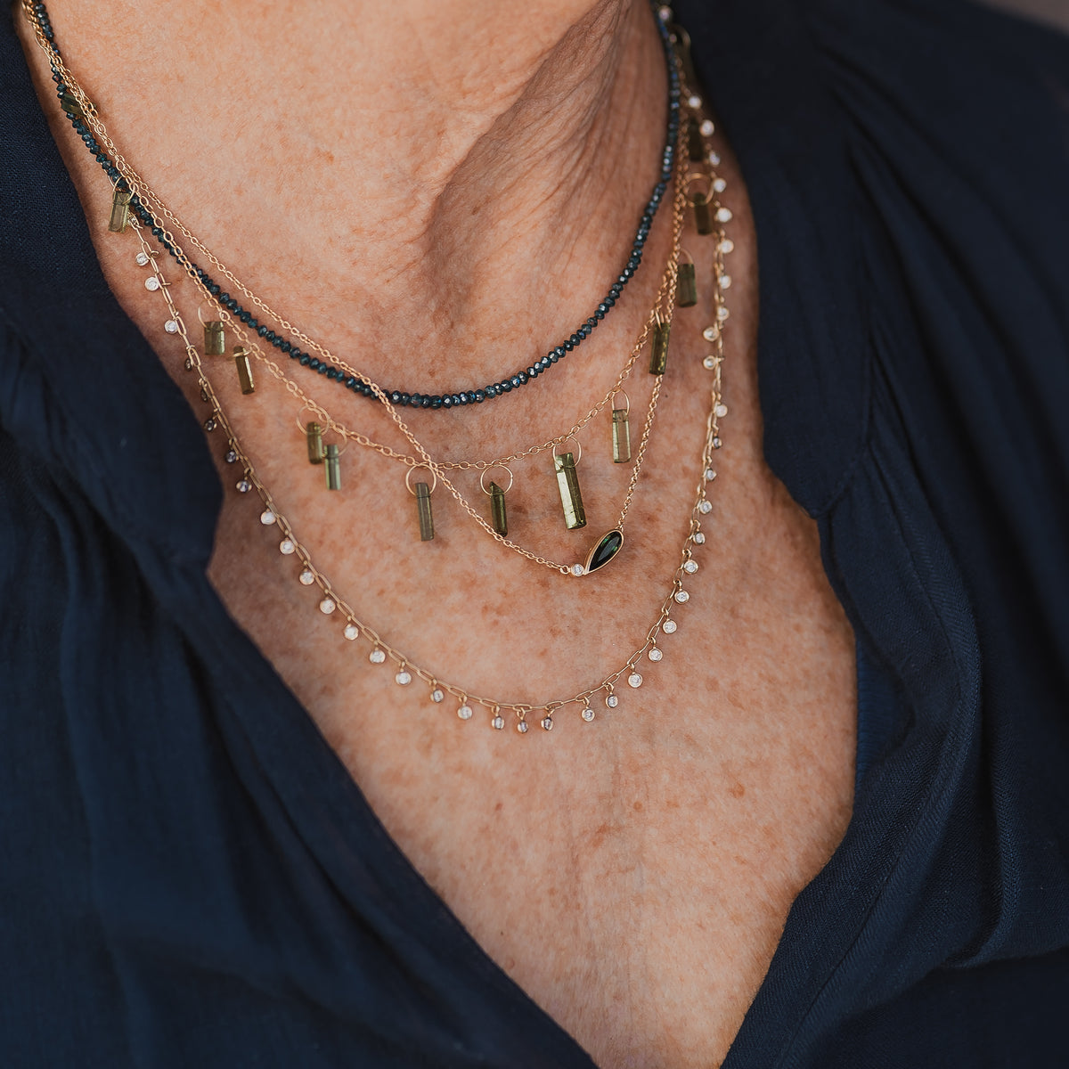Green Tourmaline Collar Necklaces
