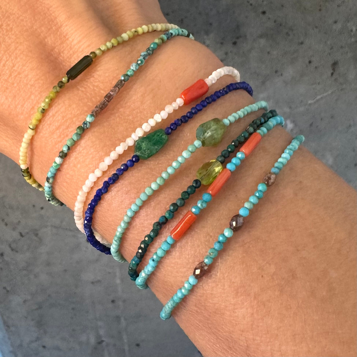 Turquoise & Smoky Tourmaline Bracelet