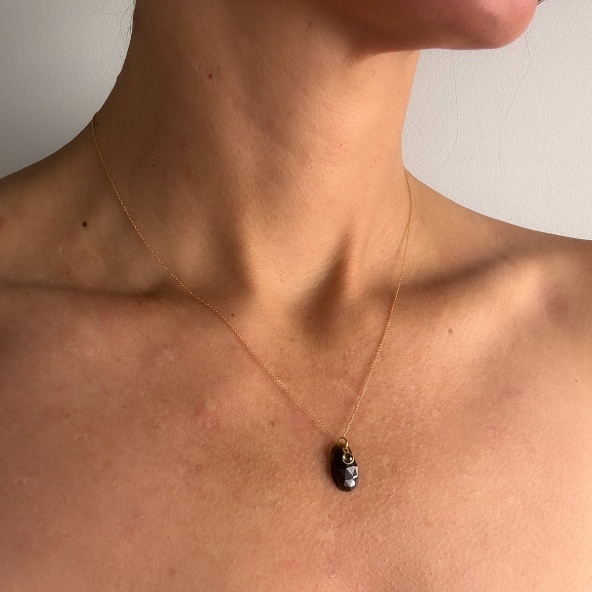Green Tourmaline + Sapphire Chain Necklace