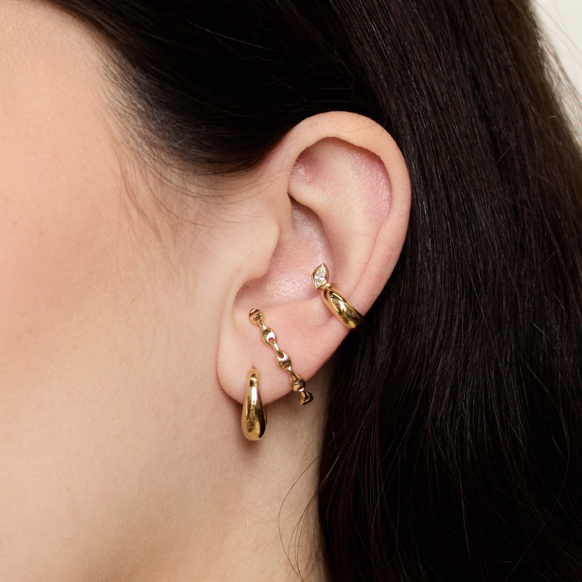 Tapered Huggie Hoops-Zoë Chicco