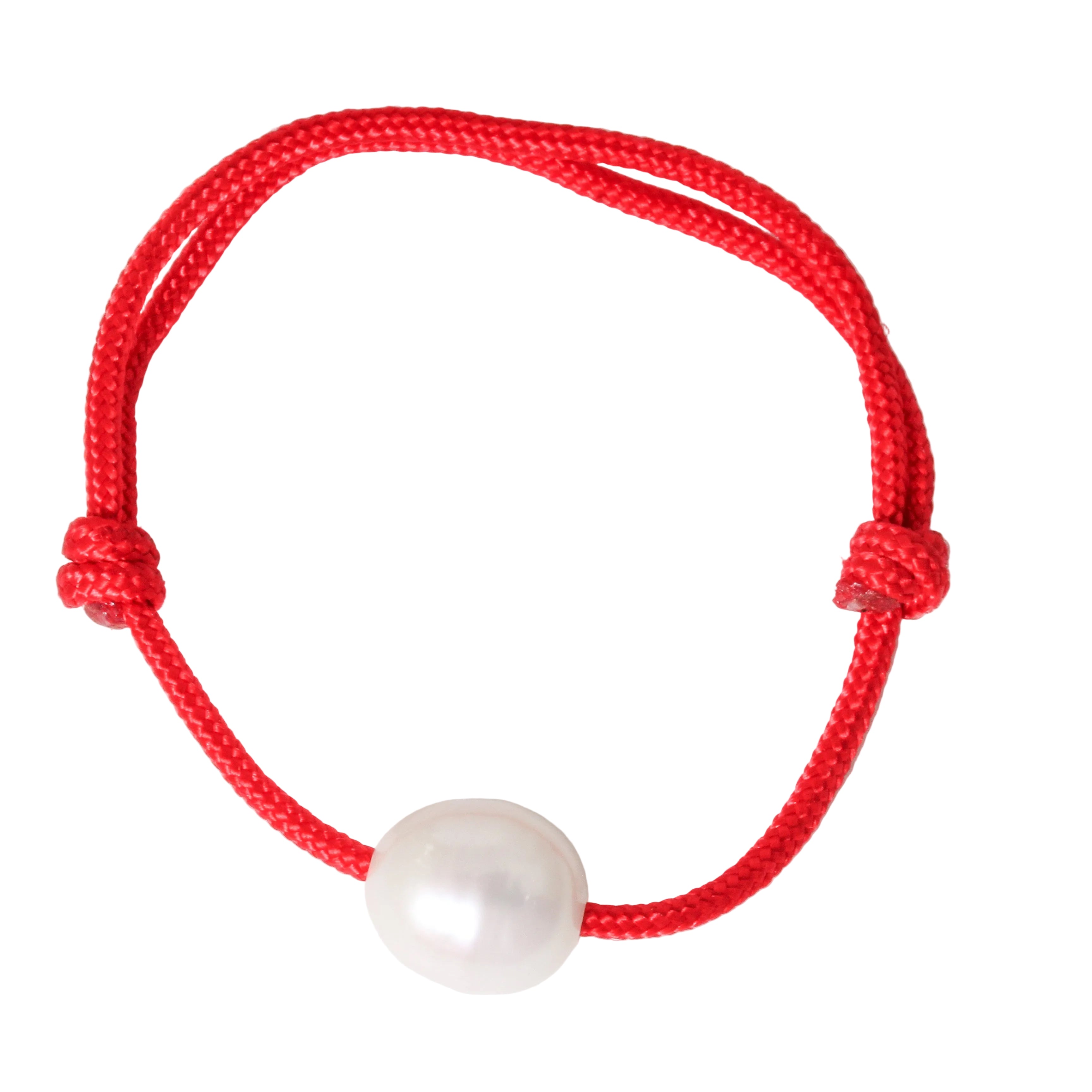 Baroque Pearl Red Paracord Bracelet