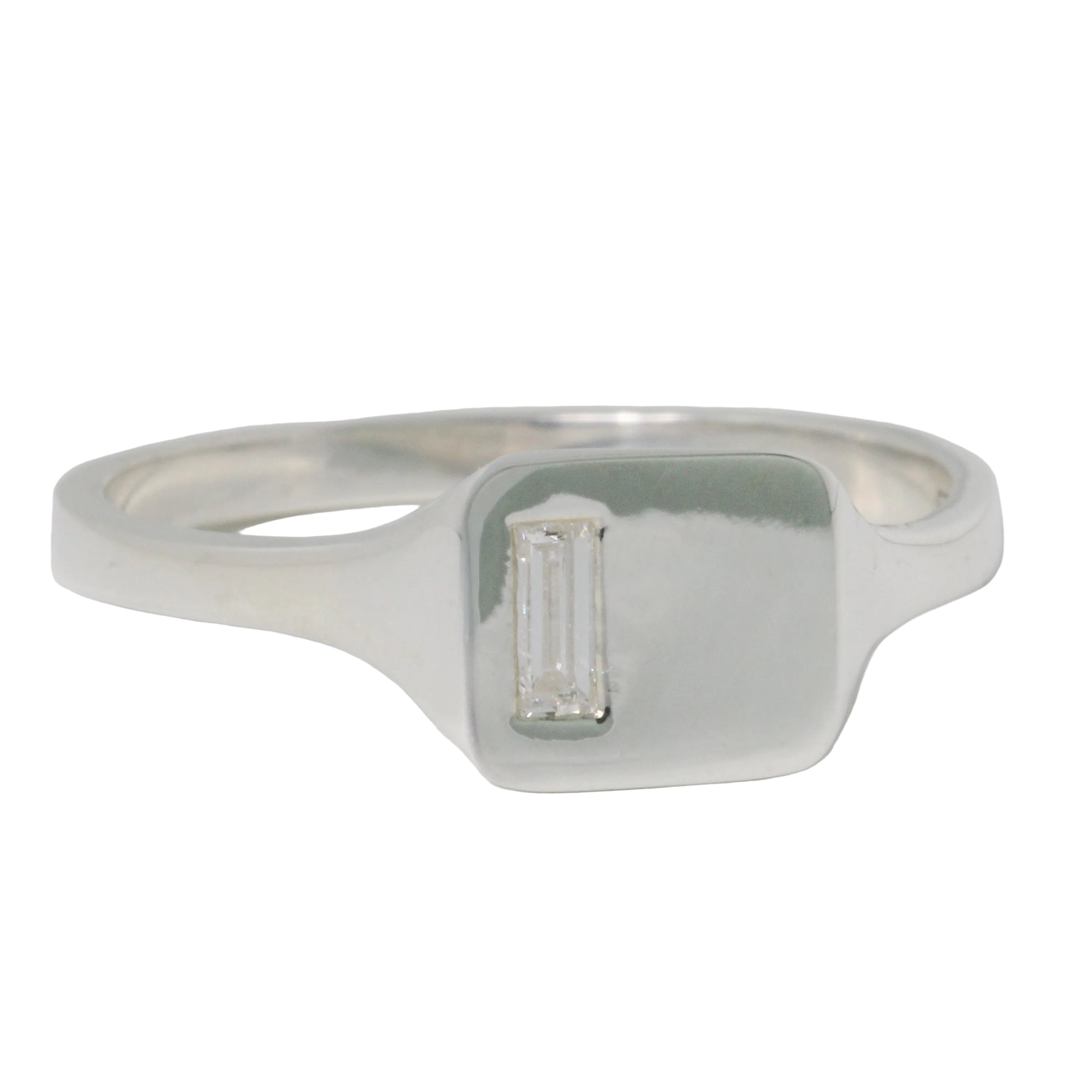White Diamond Frame Ring
