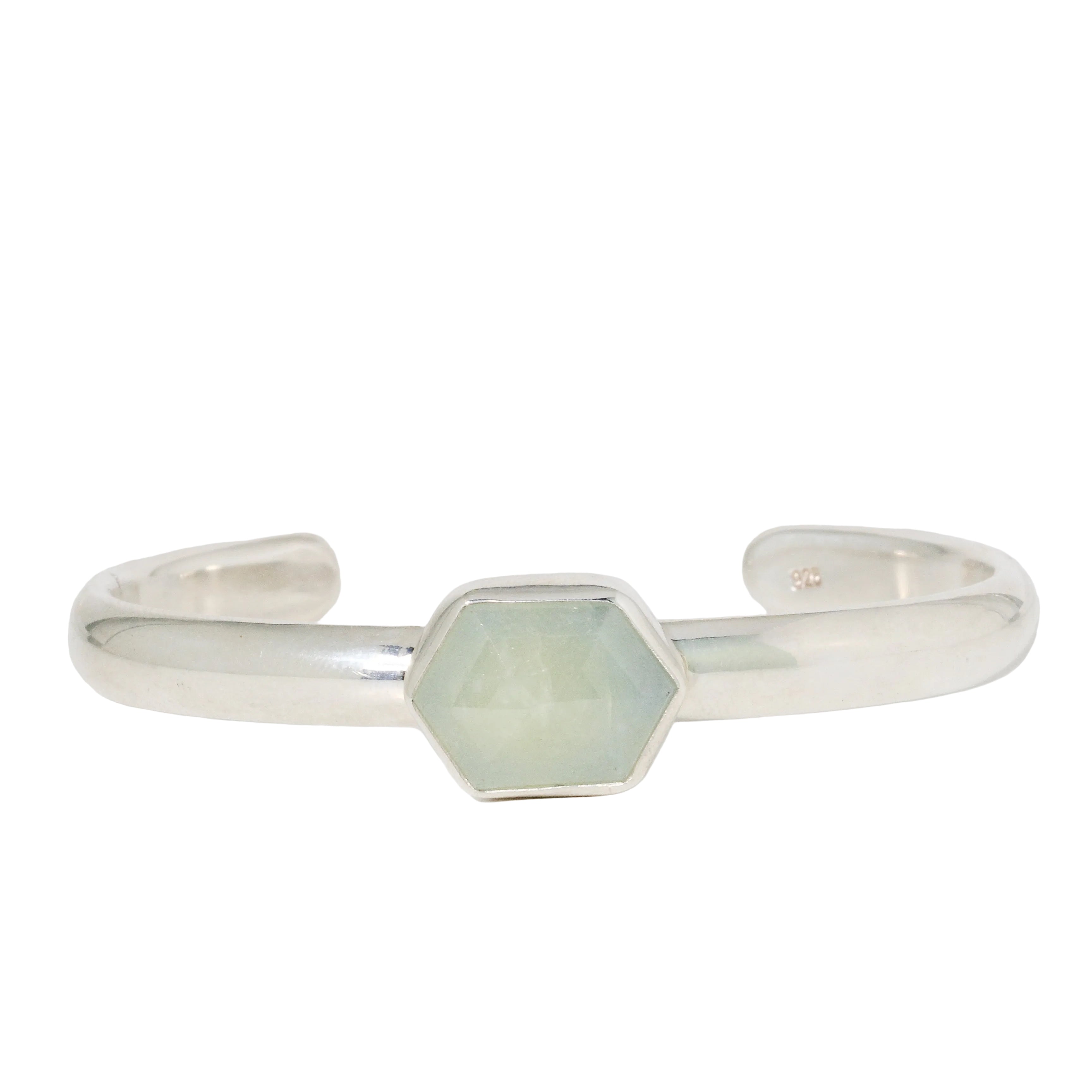 Hex Linen Sapphire Cuff Bracelet