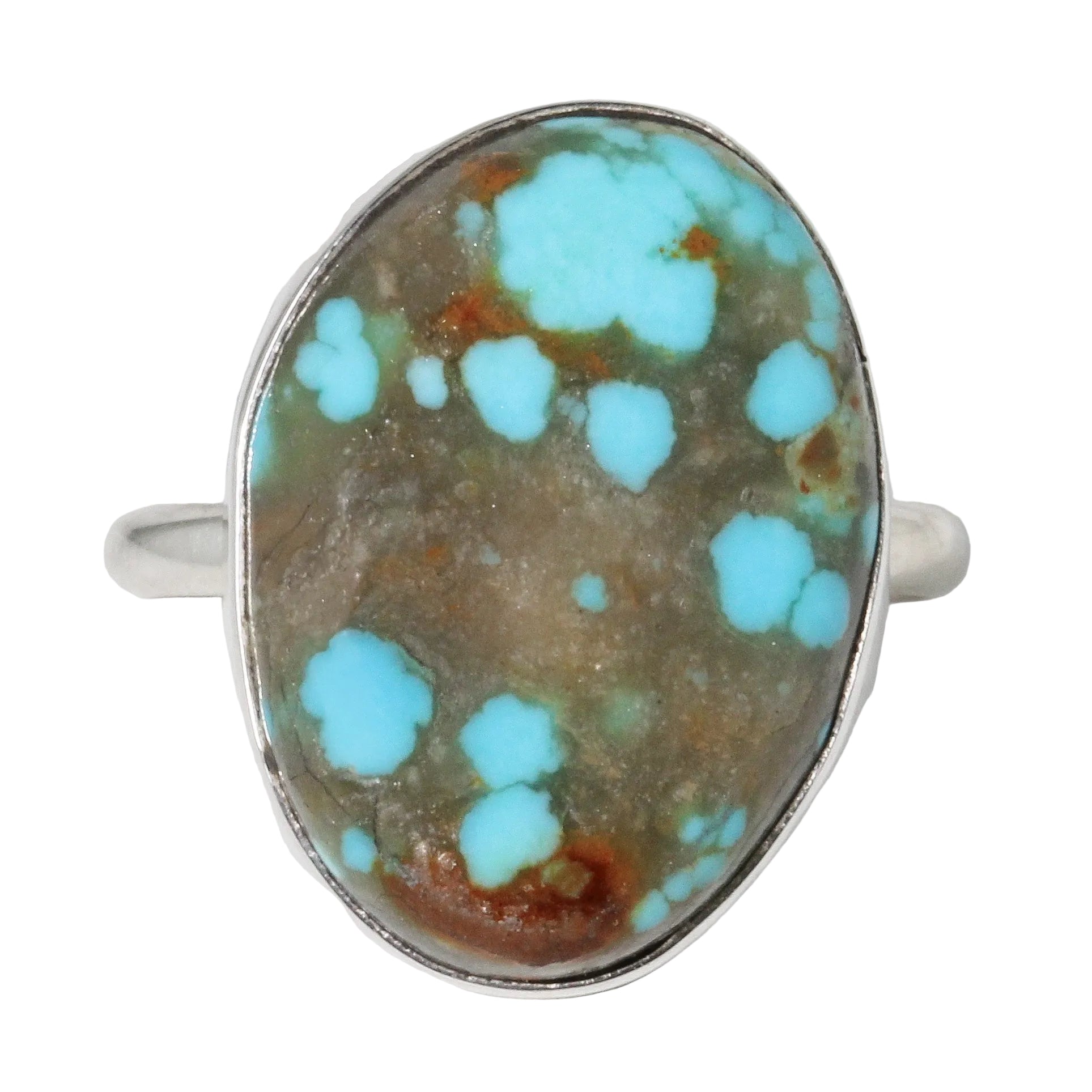 Small Oval Matrix Turquoise Ring