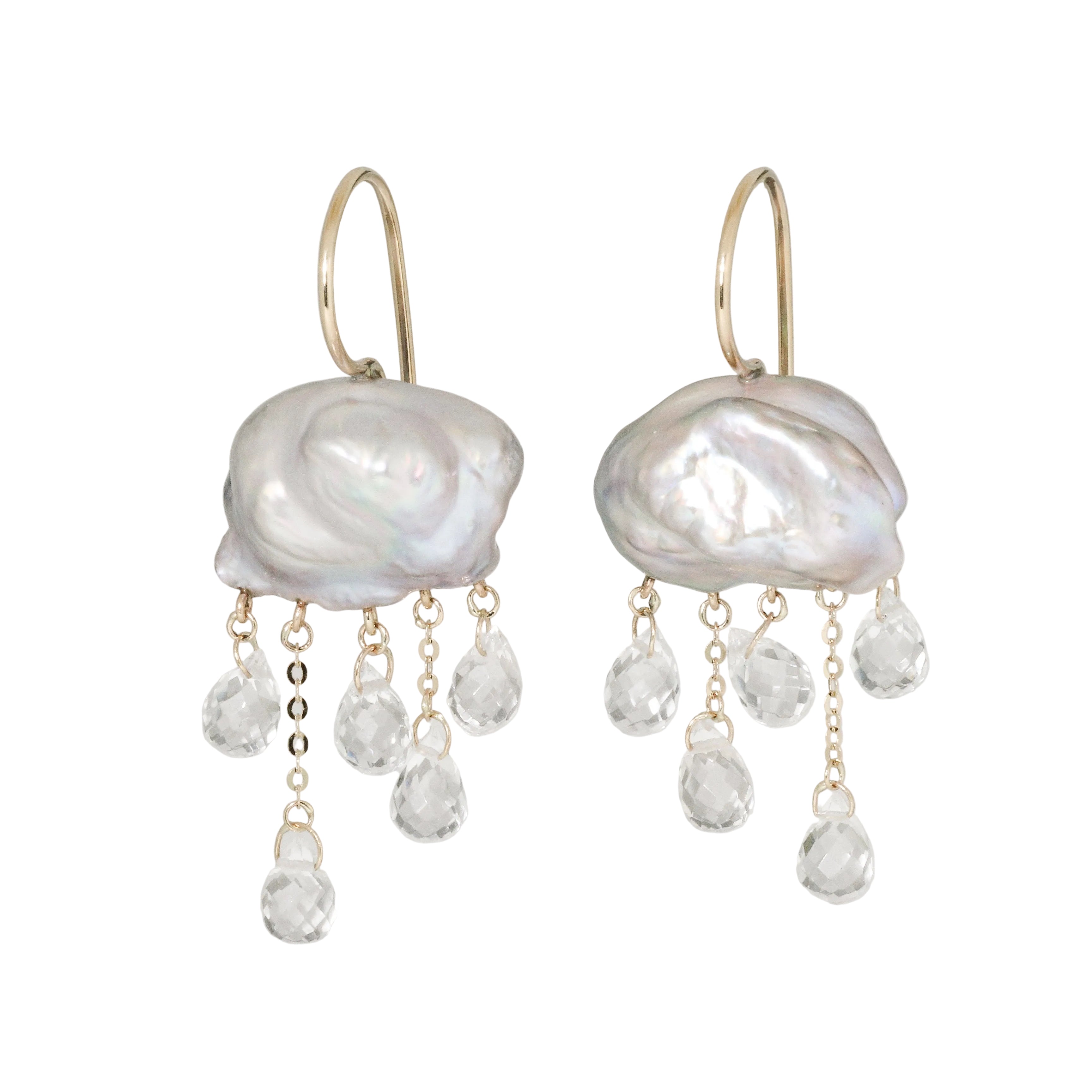 Grey Pearl Monsoon Earrings
