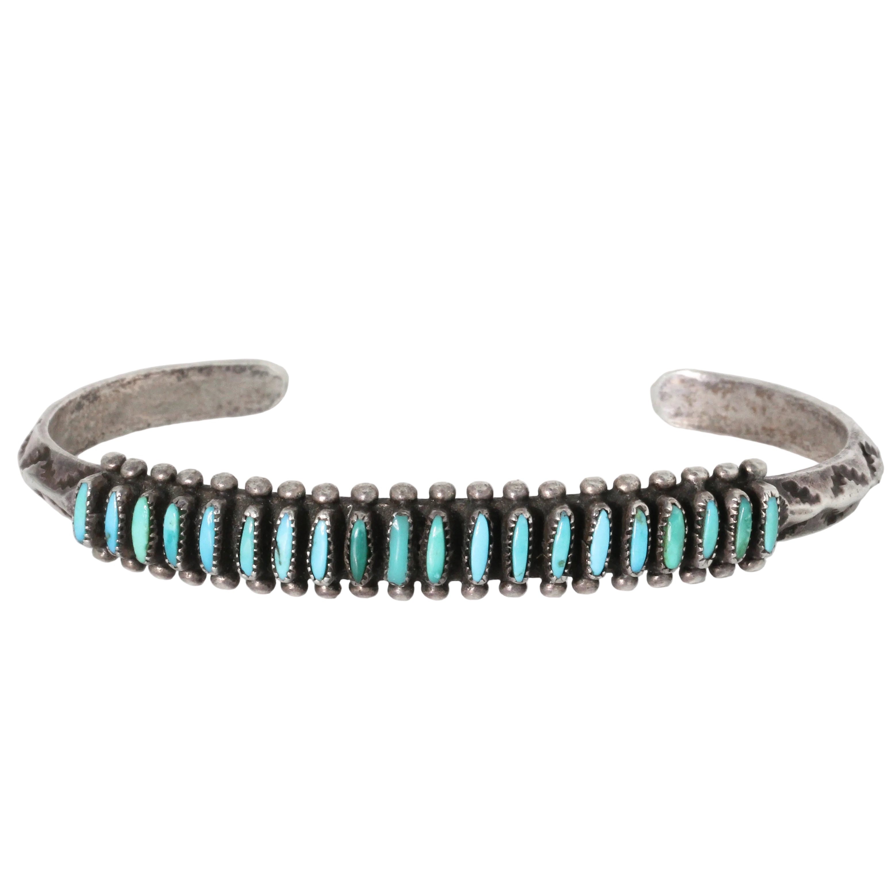 Vintage Zuni Petit Point Cuff Bracelet