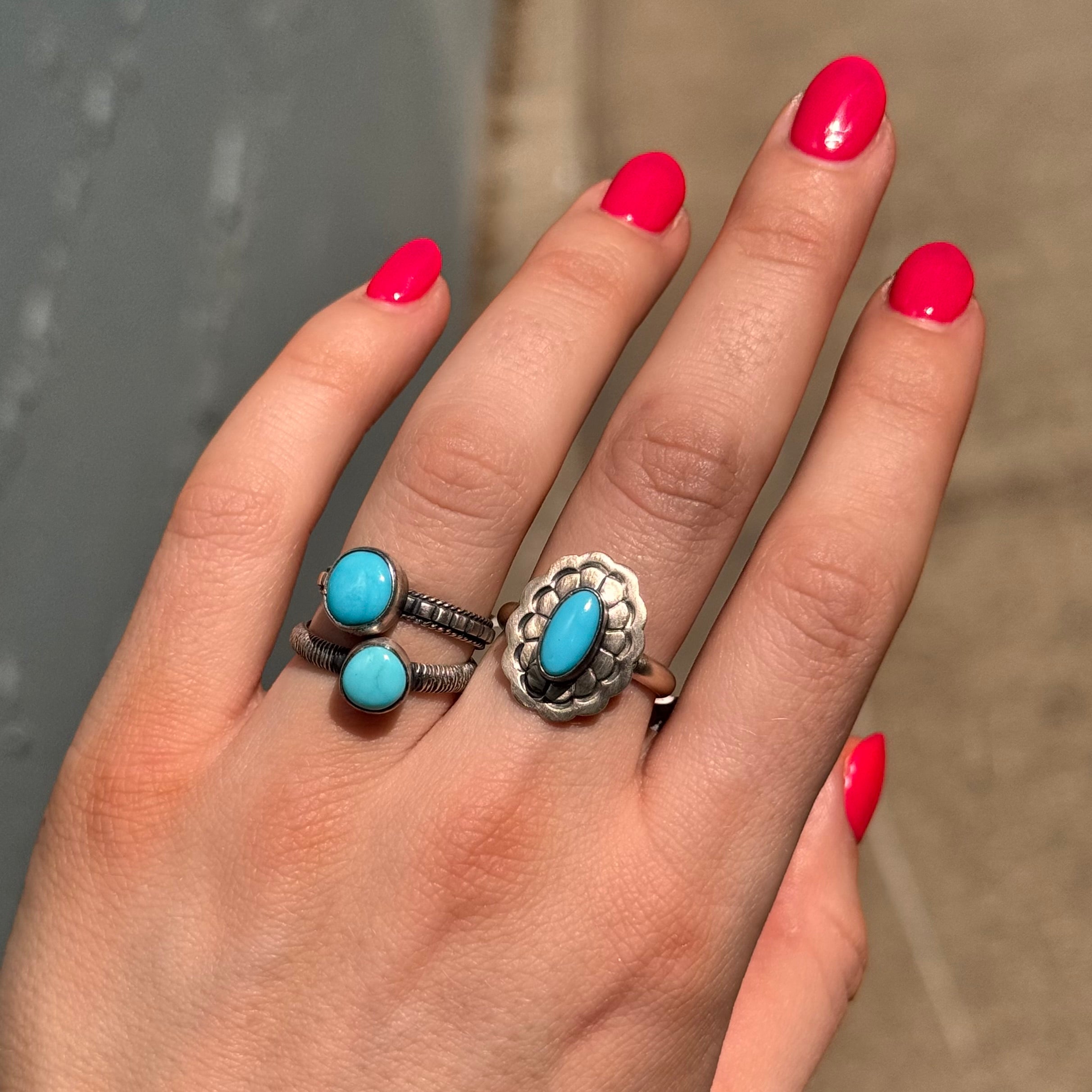 Turquoise Concho Ring