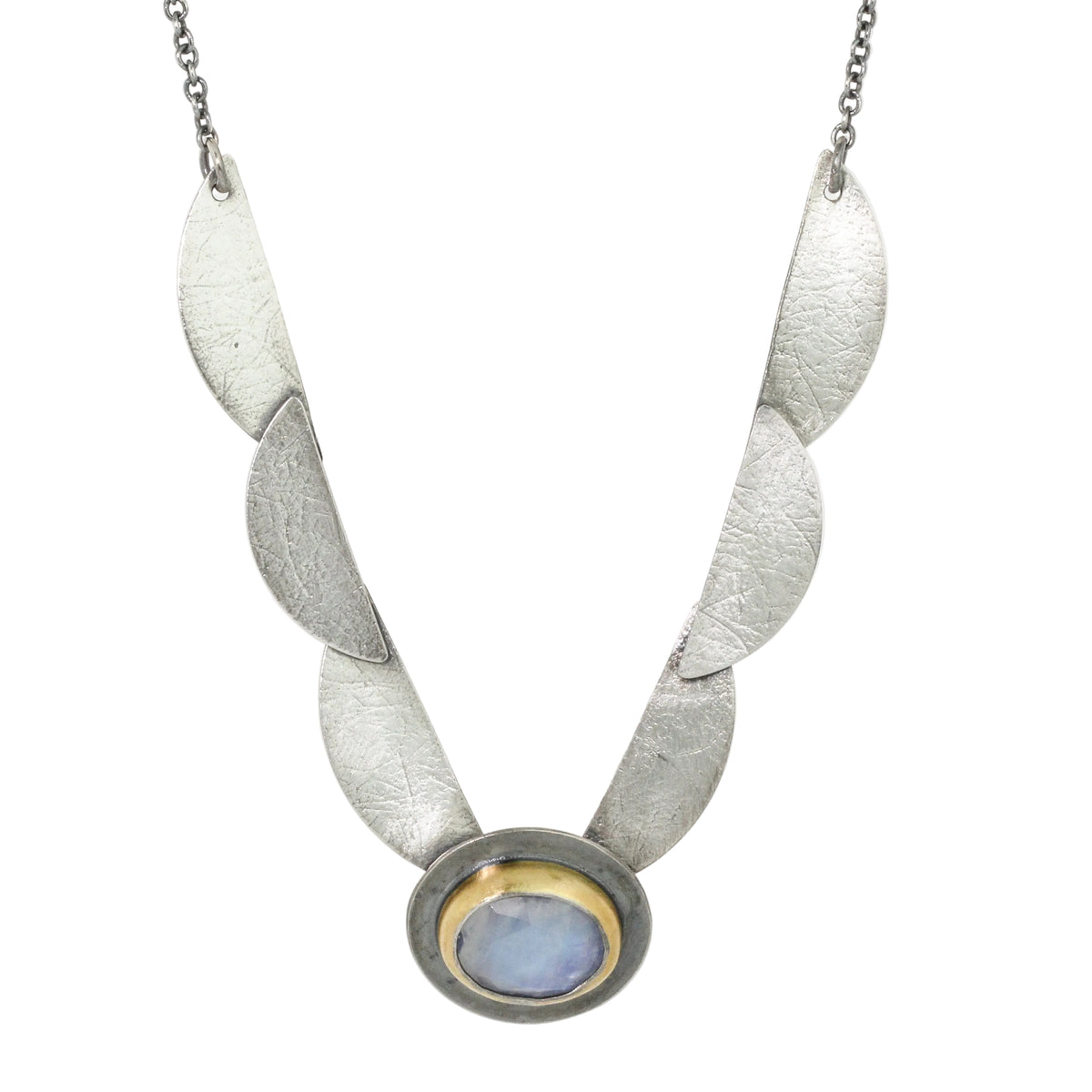 Moonstone Hemi Pivot Drop Necklace