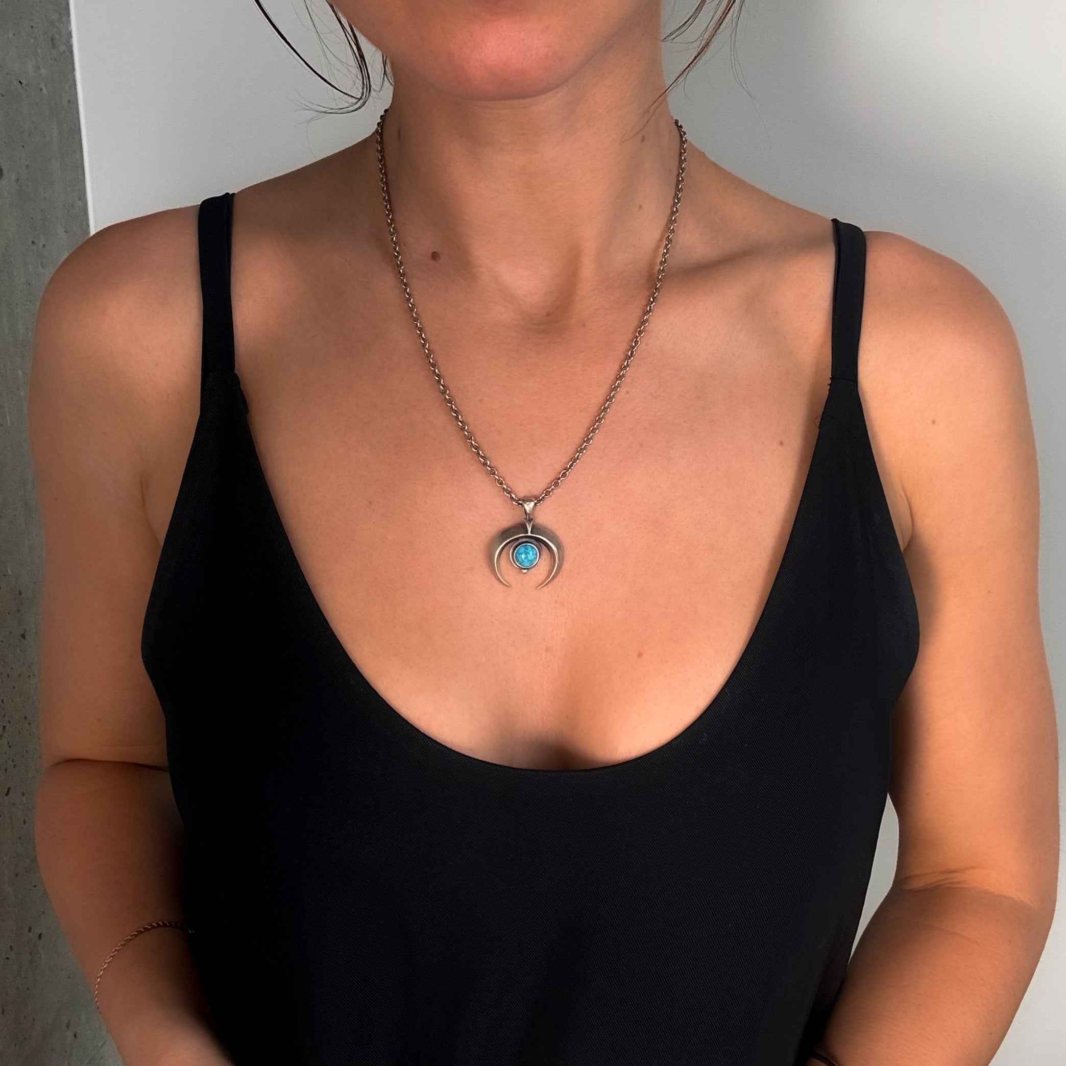 Dennis Hogan Spiderweb Turquoise Naja Necklace