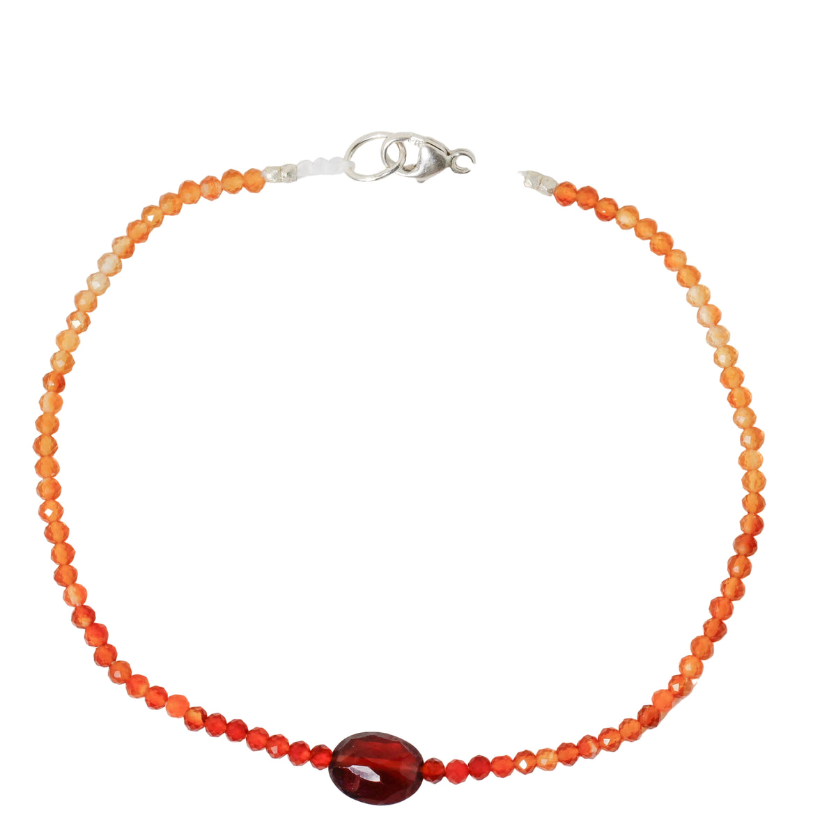Carnelian + Tourmaline Ombre Bracelet