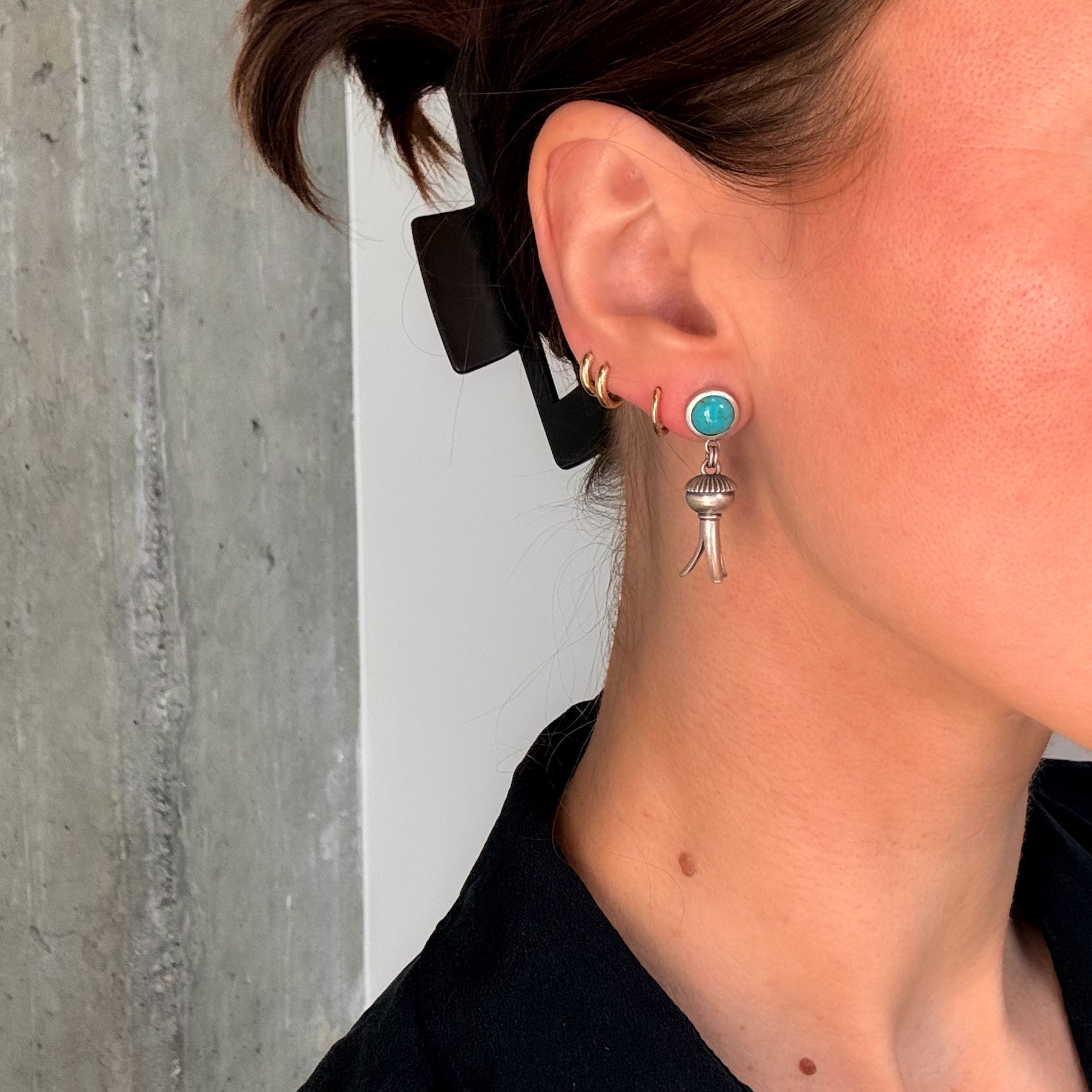 Dennis Hogan Mini Squash Turquoise Earrings