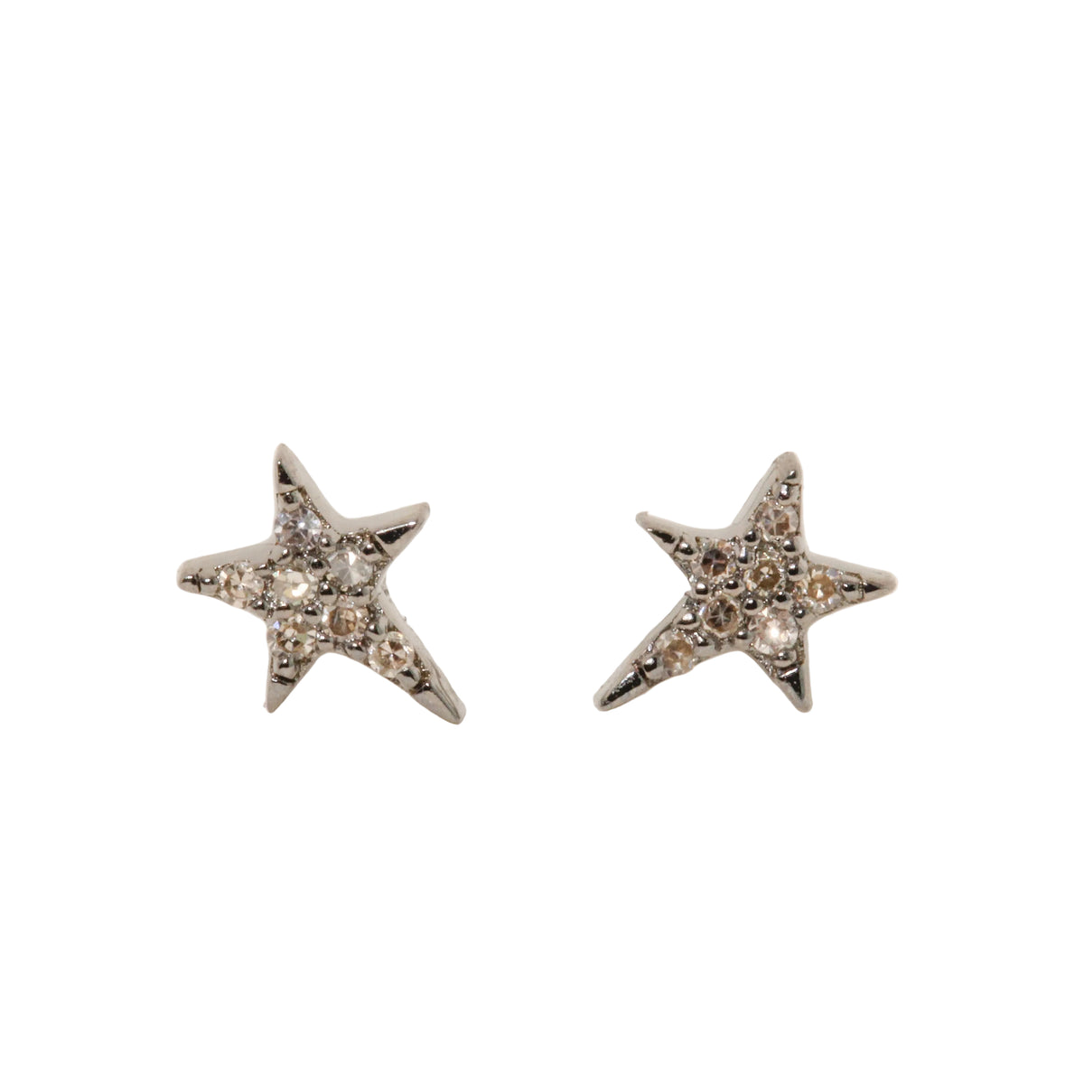 Diamond Star Stud Earrings
