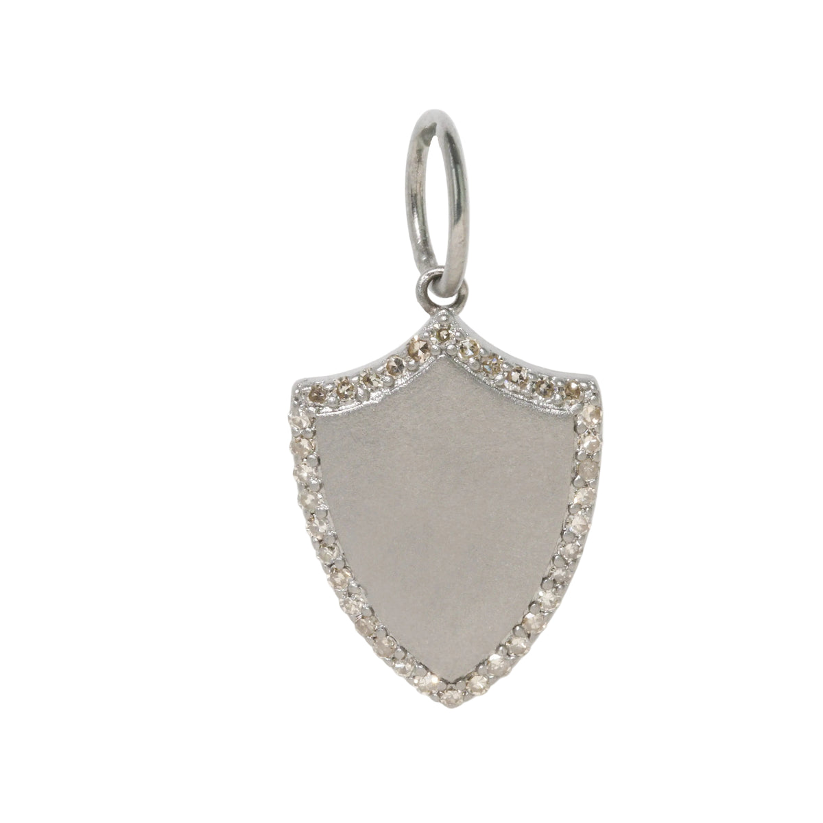 Diamond Halo Shield Pendant