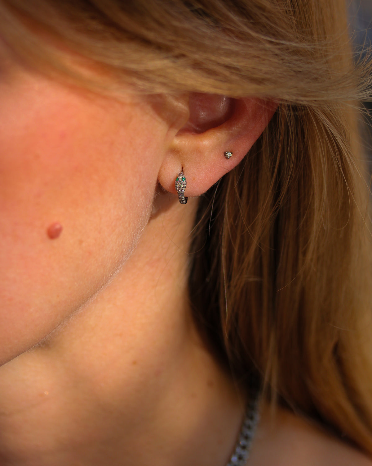 Petite Champagne Diamond Stud Earrings