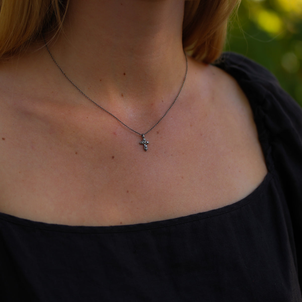 Small Diamond Cross Pendant