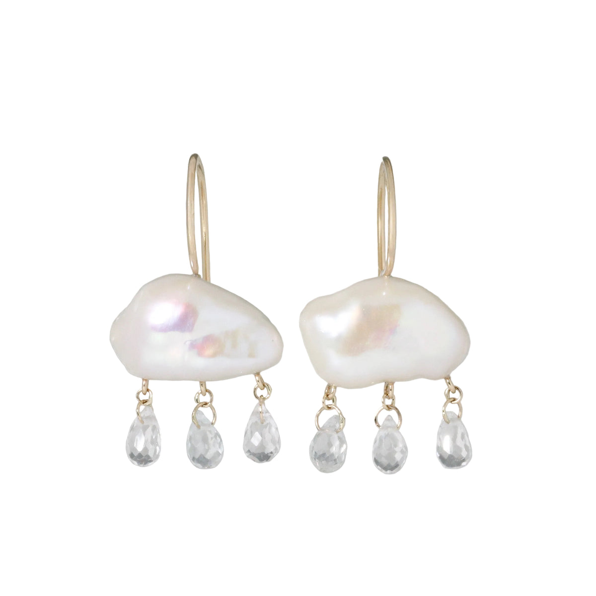 Rainy April Day Pearl Earrings