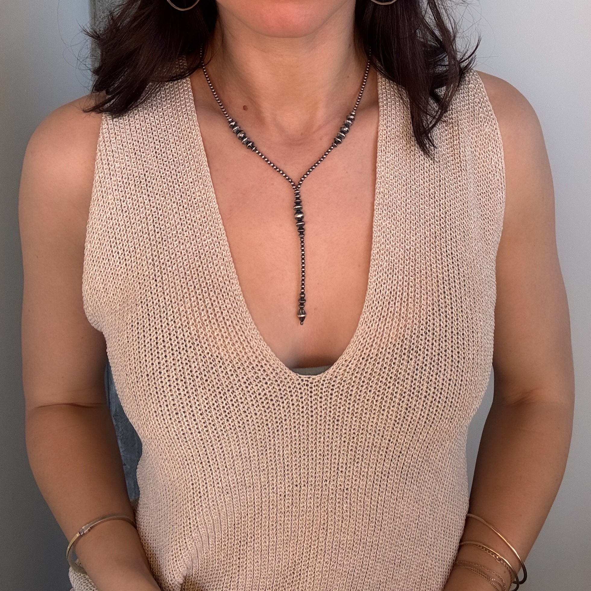 Navajo Pearl Lariat Necklace