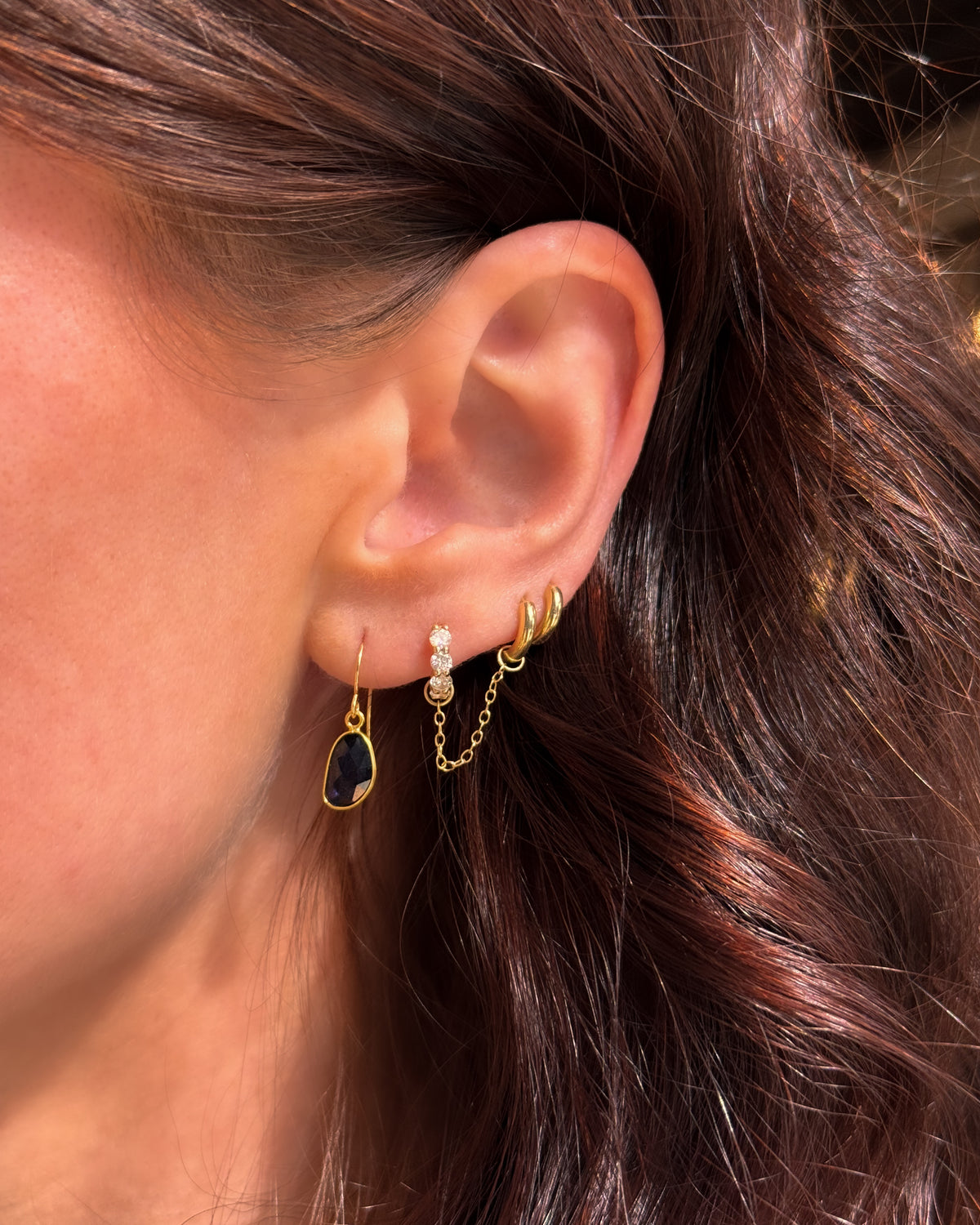 Small Blue Sapphire Earrings