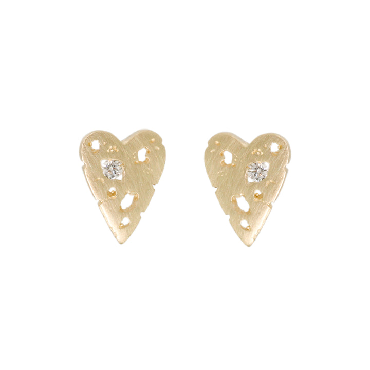 Mini Shadow Heart Earrings