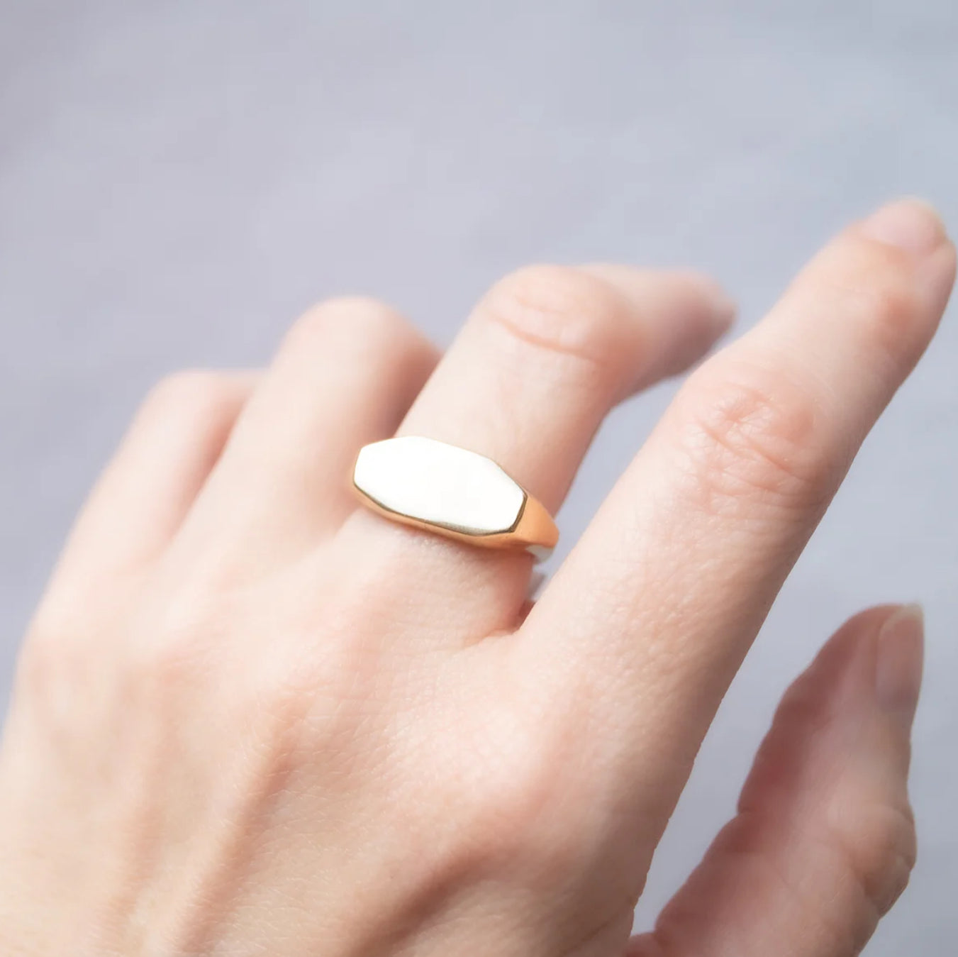 Elongated Signet Ring-Lauren Wolf