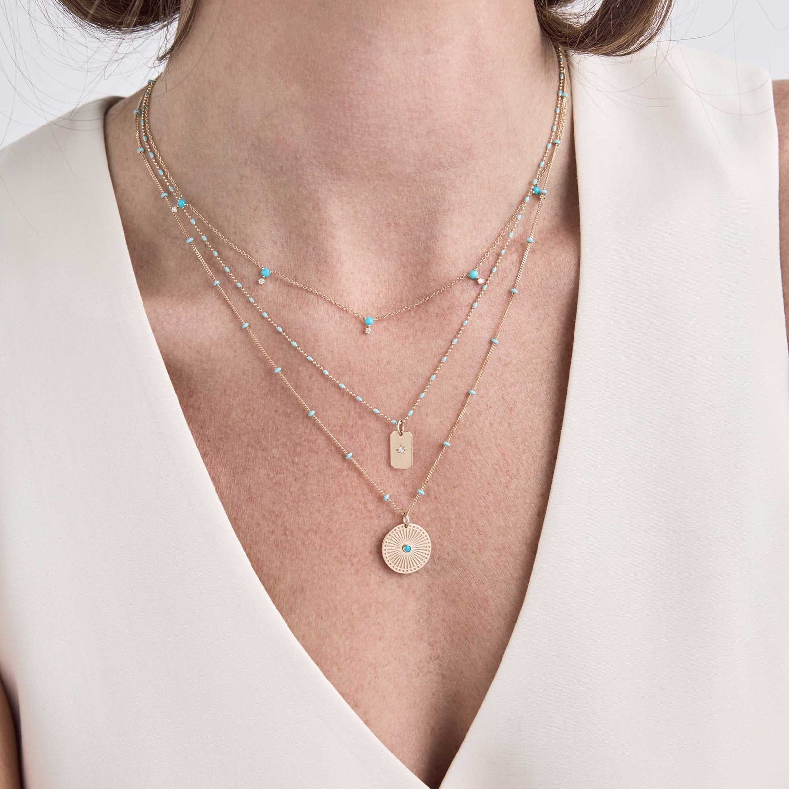 Enamel Star Diamond Necklace-Zoë Chicco
