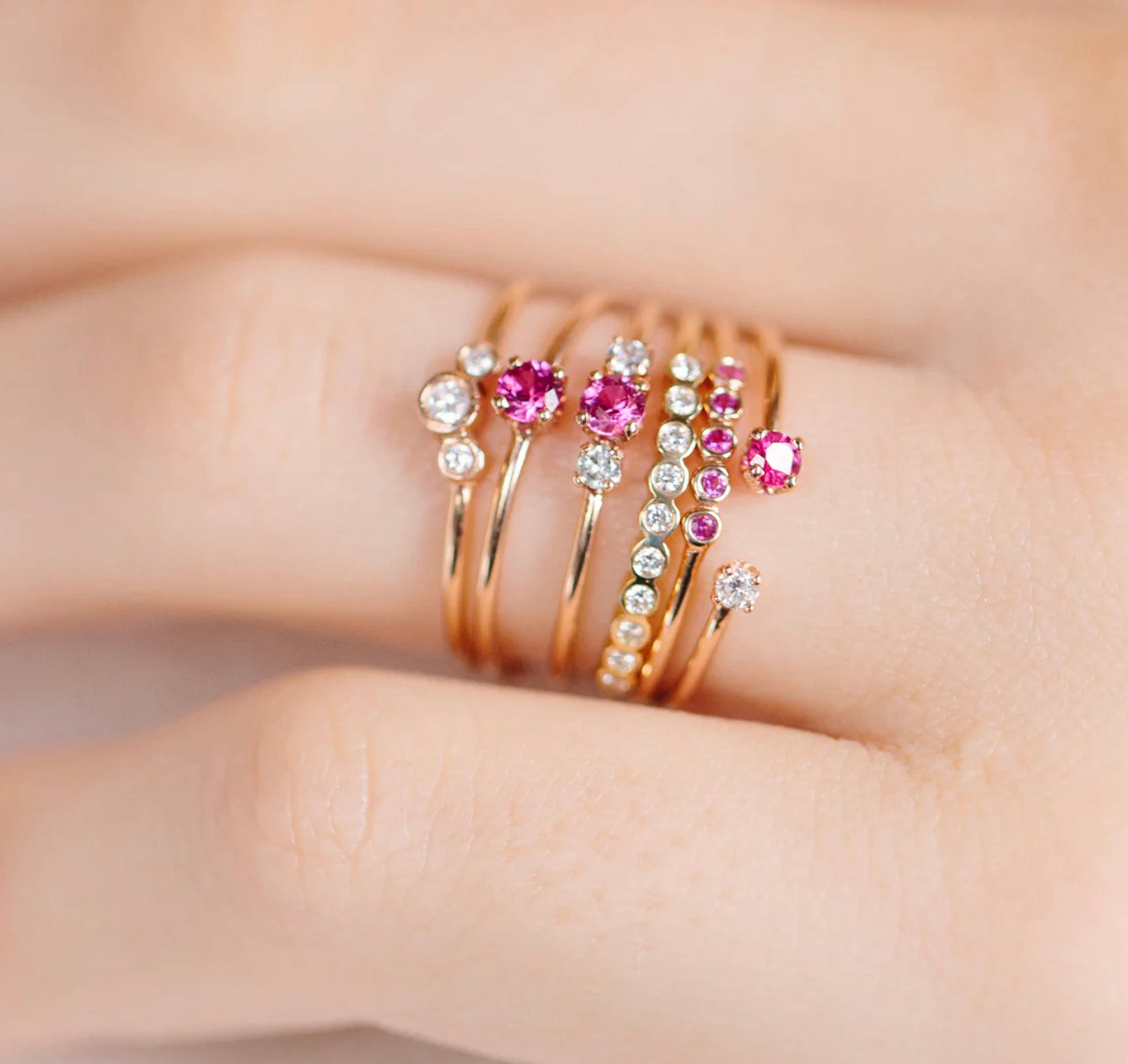 Graduated Diamond Curve Ring-Zoë Chicco