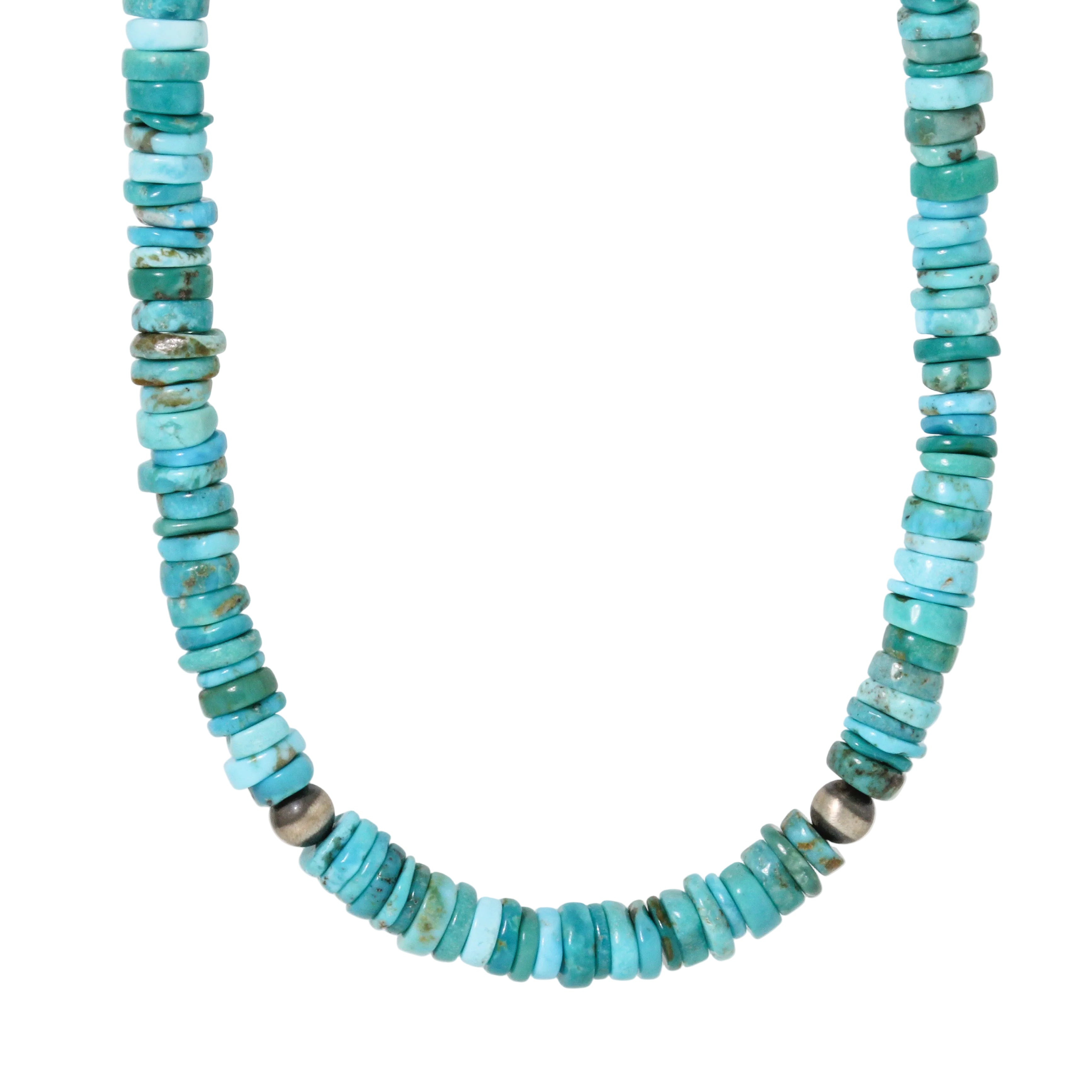 Handcut Heishi Turquoise Strand Necklace-Southwest