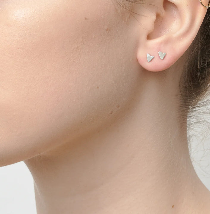 Heart Post Earrings-Jill Platner