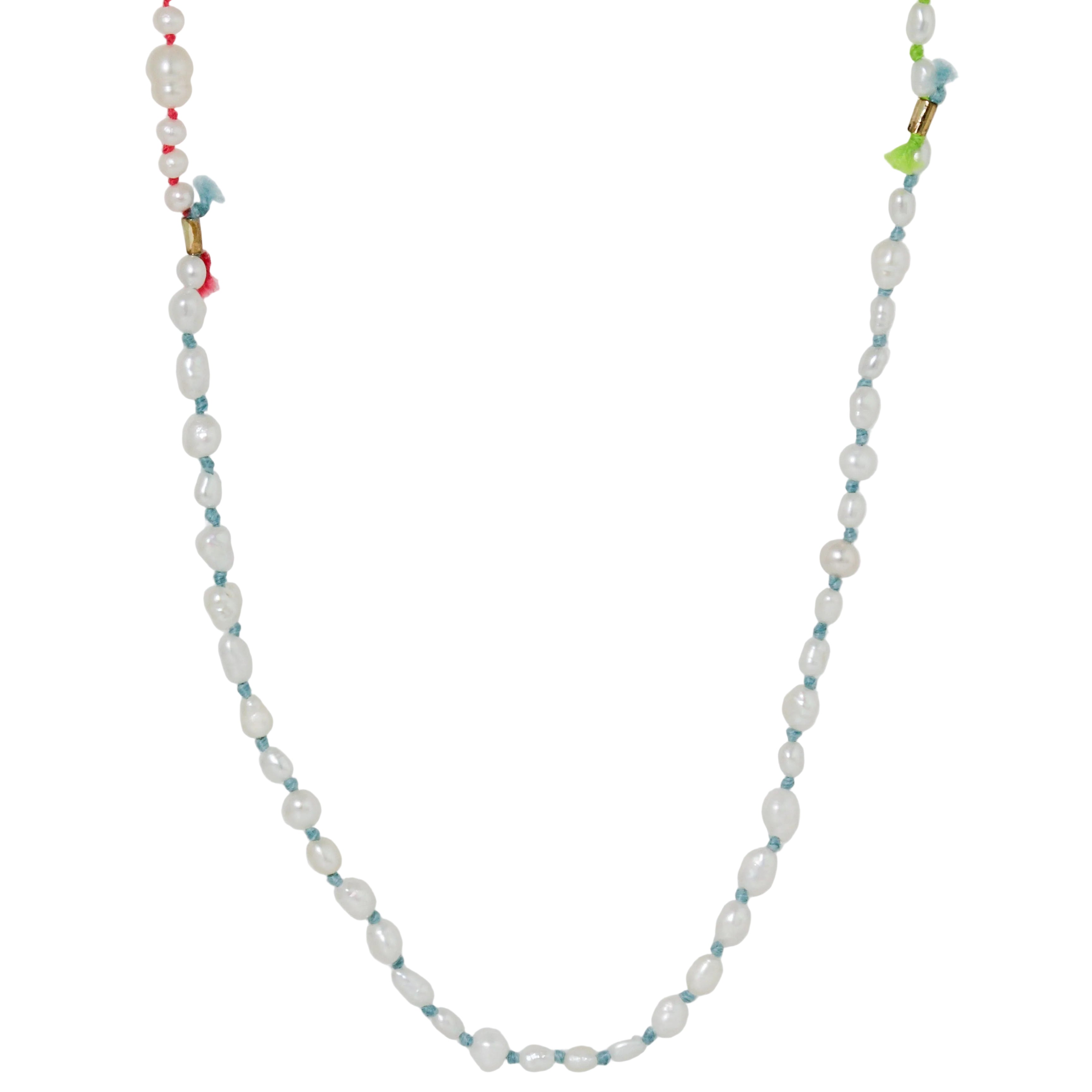 Long Pearl Rainbow Knot Necklace-Renee Garvey