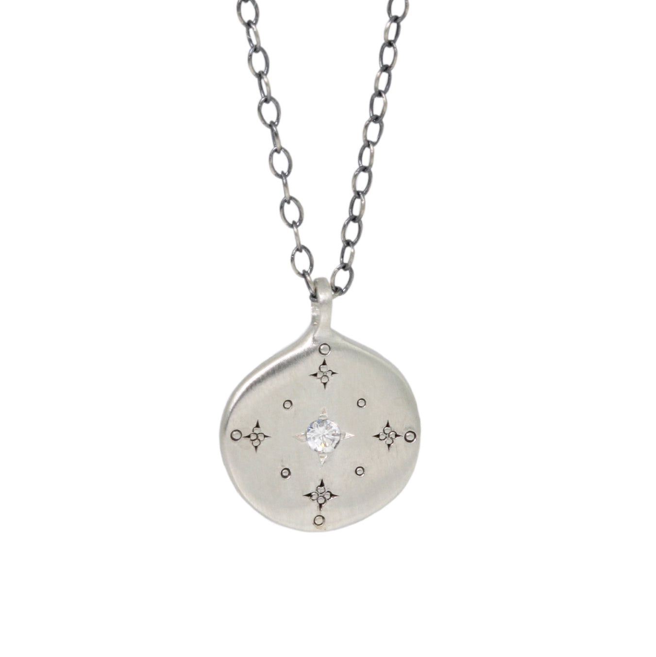 New Moon Diamond Necklace-Adel Chefridi