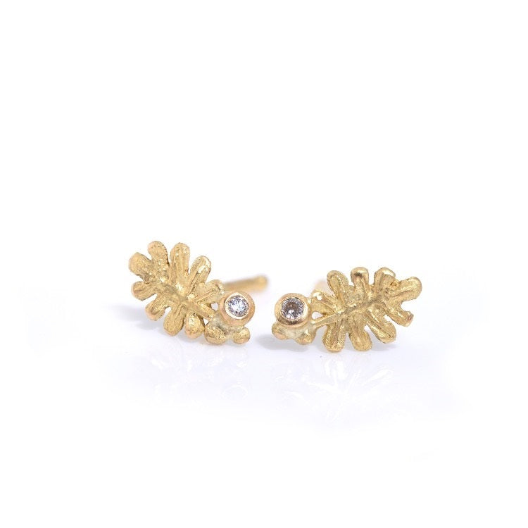 Oak Leaf Stud Earrings-Lene Vibe