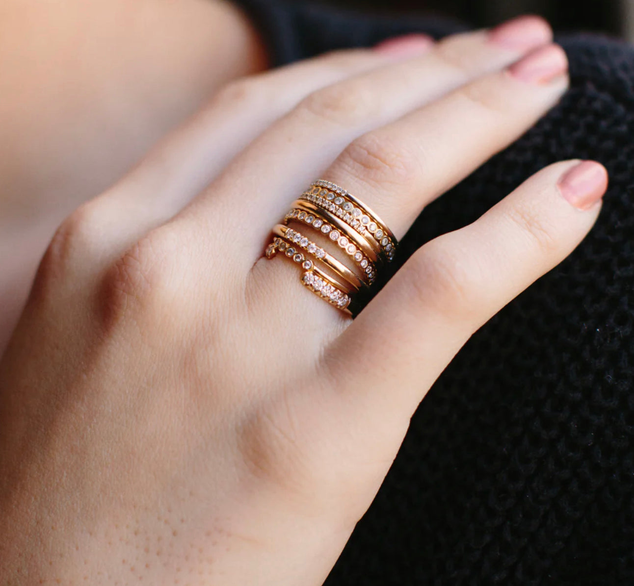 Pave Five Diamond Ring-Zoë Chicco