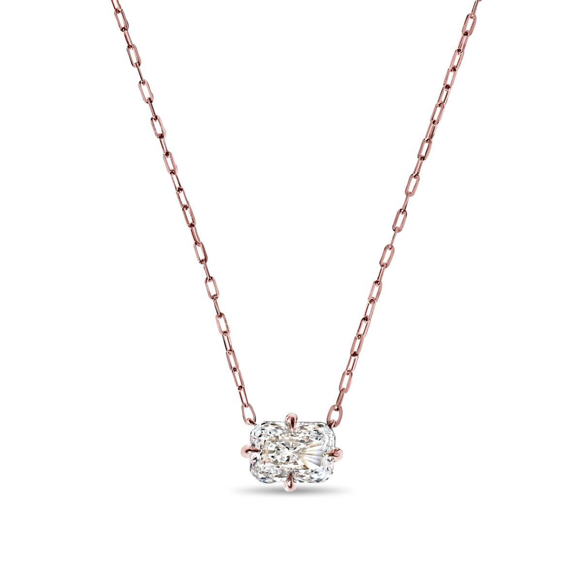 Radiant Diamond Pendant Necklace-Unbridaled Collective