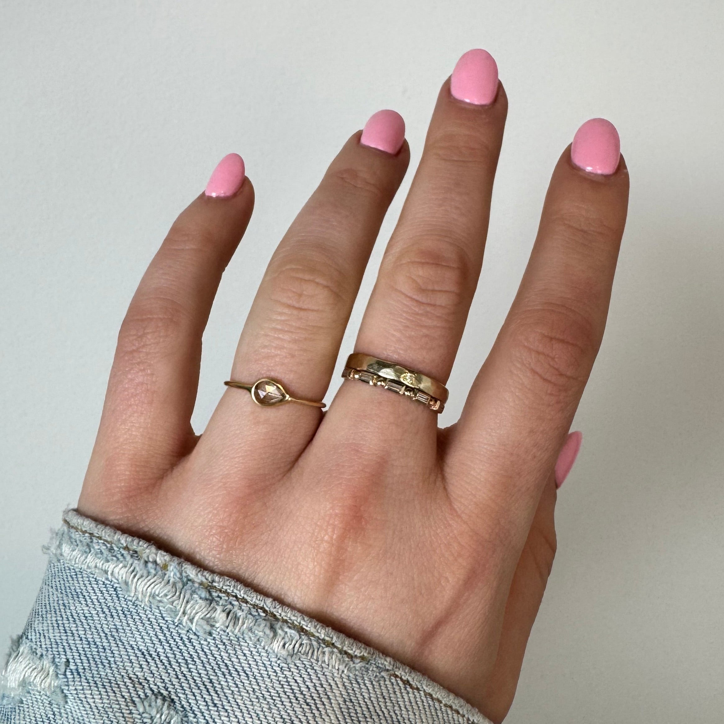 Rosecut Teardrop Diamond Ring-Margaret Solow