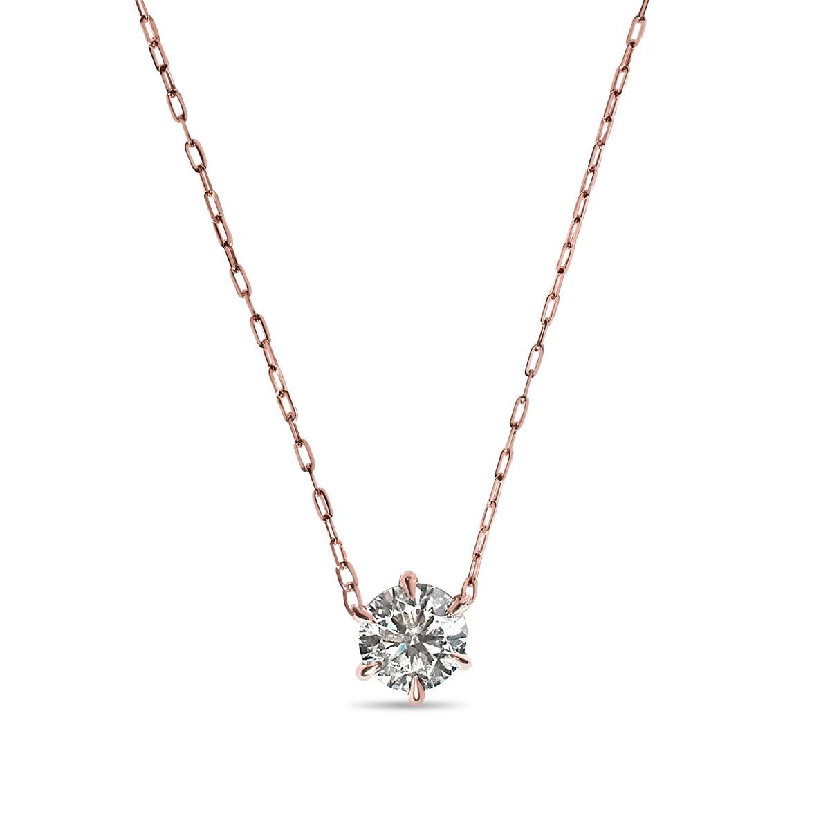 Round Diamond Pendant Necklace-Unbridaled Collective