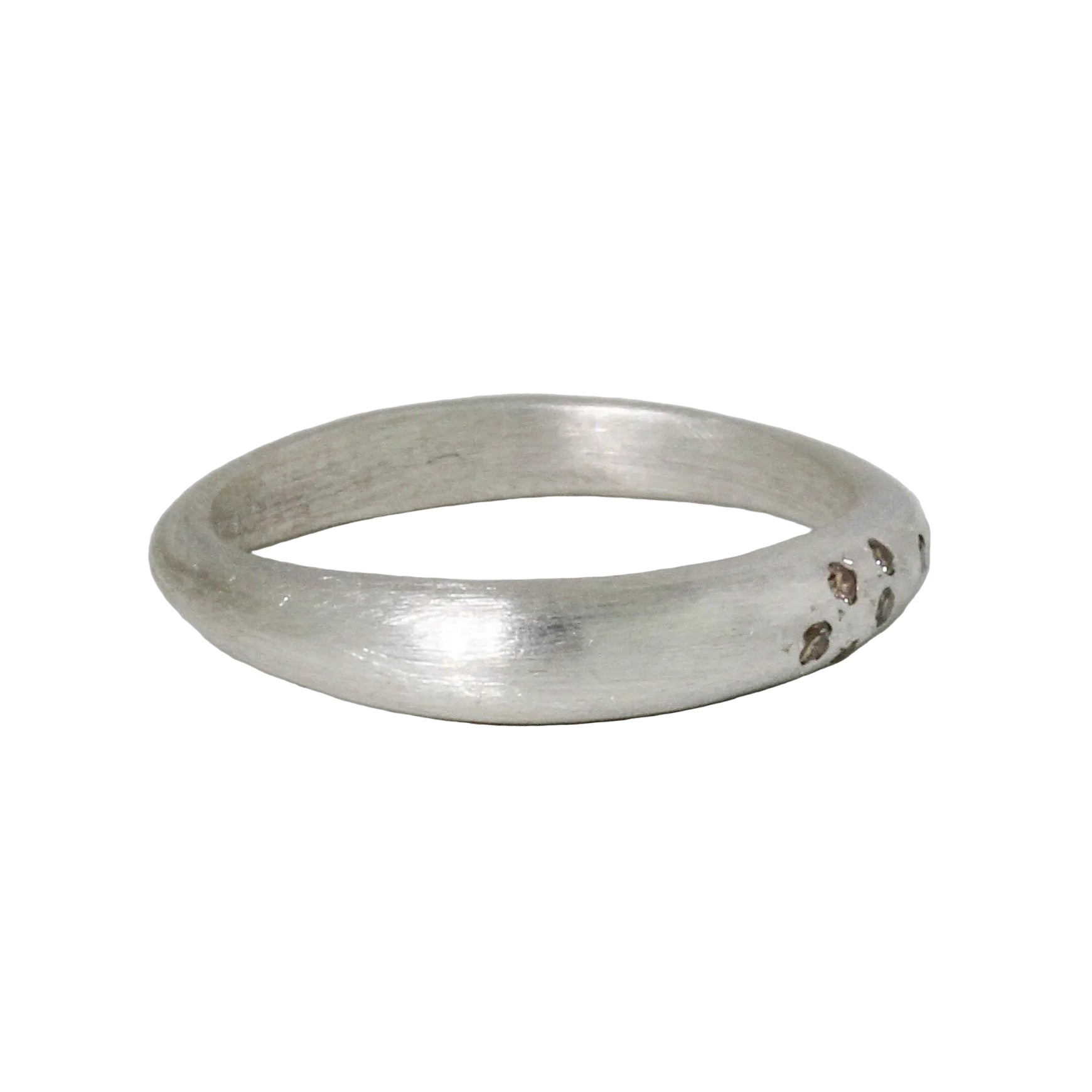 Silver Dome Side Sparkle Ring-Yasuko Azuma