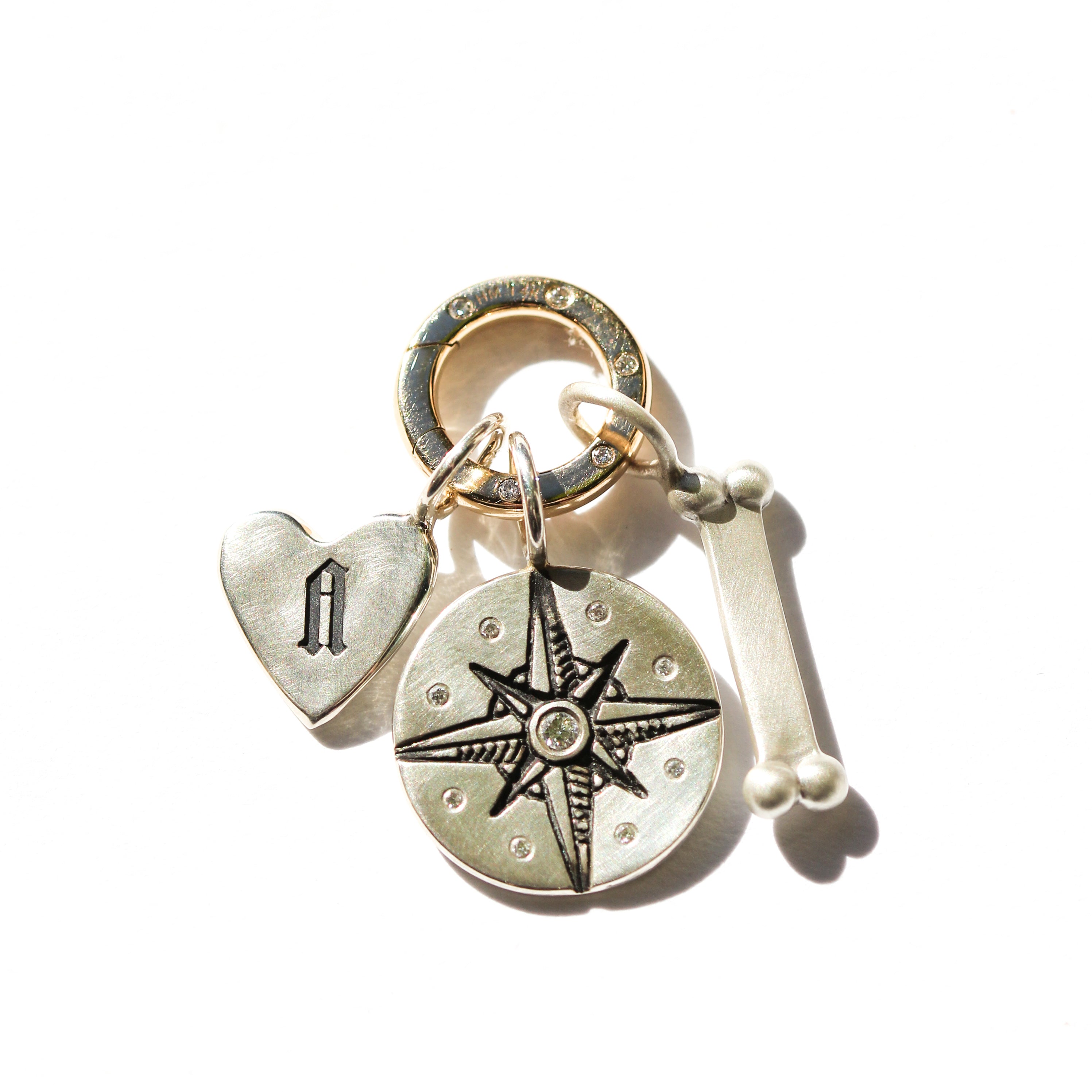 Small Round Hinge Clip Charm Holder-Heather B. Moore