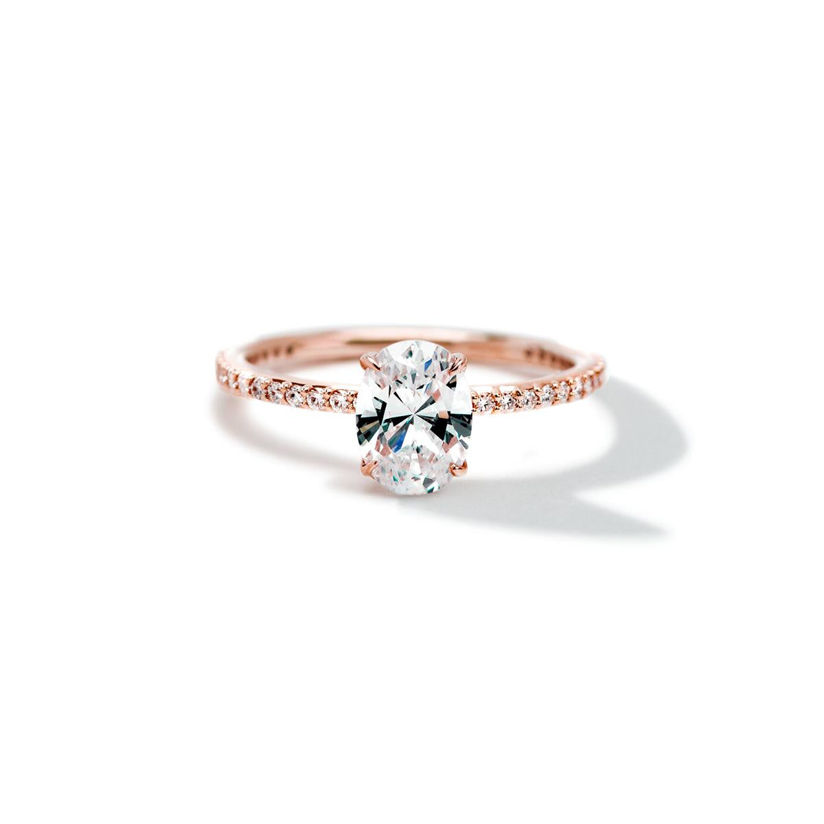 Solitaire Pave Engagement Ring-Unbridaled Collective