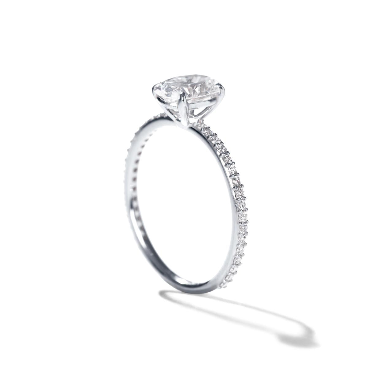 Solitaire Pave Engagement Ring-Unbridaled Collective