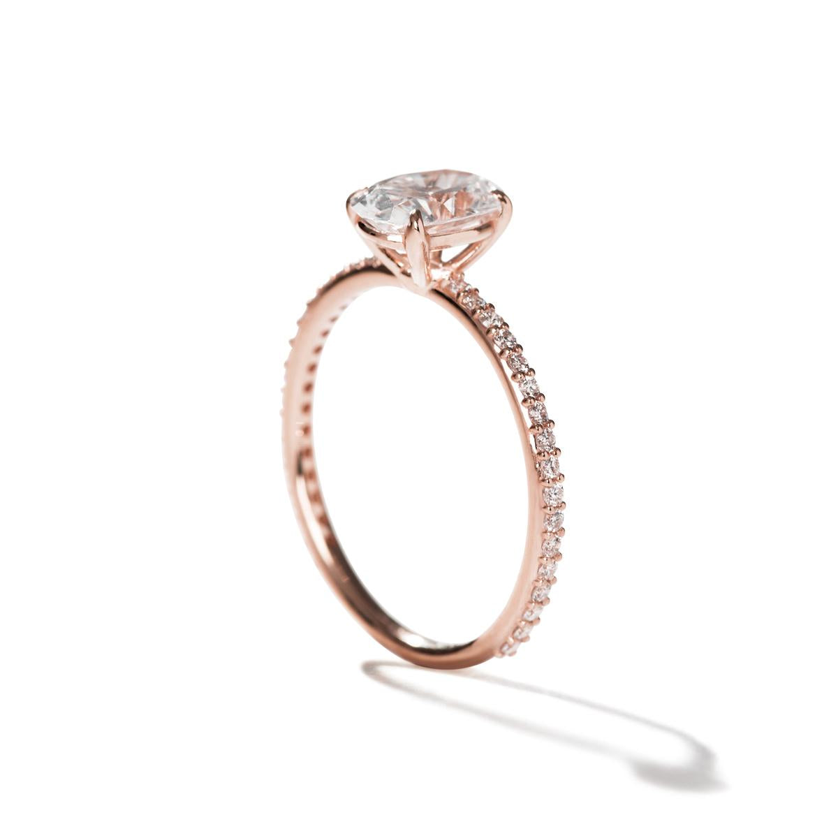 Solitaire Pave Engagement Ring-Unbridaled Collective