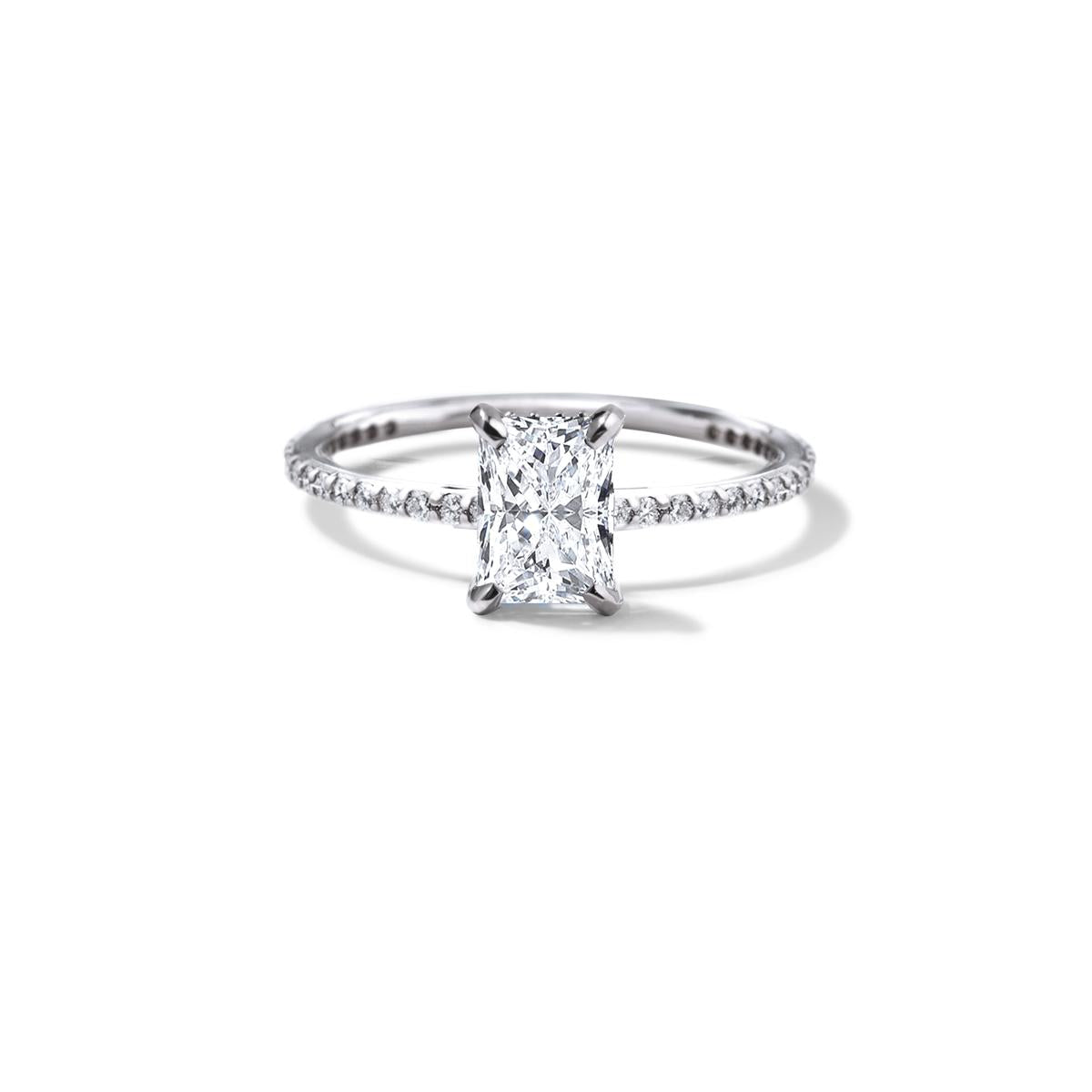 Solitaire Pave Engagement Ring-Unbridaled Collective