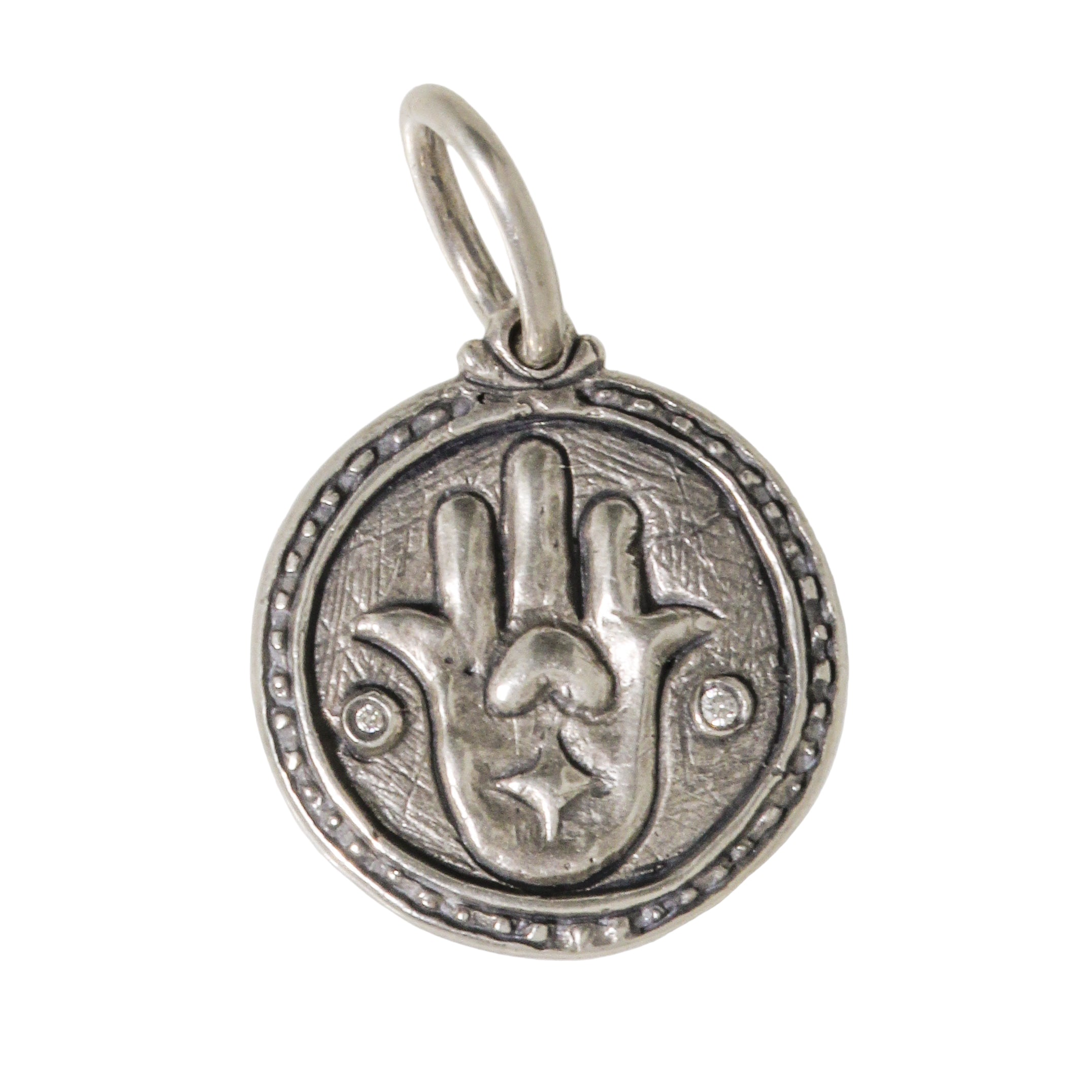 Sterling Evil Eye + Hamsa Charm-Erica Molinari