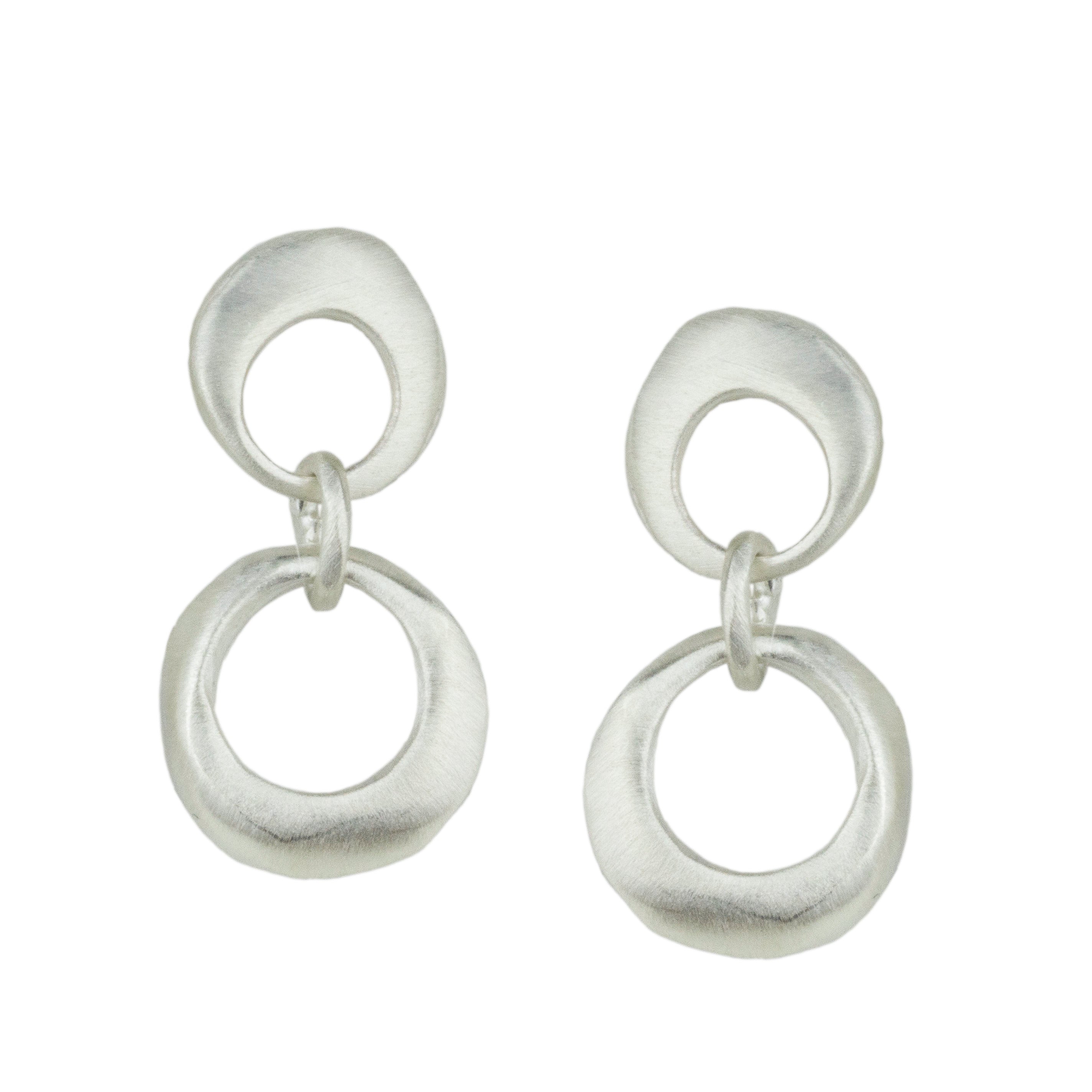 Double Open Circle Earrings-Philippa Roberts