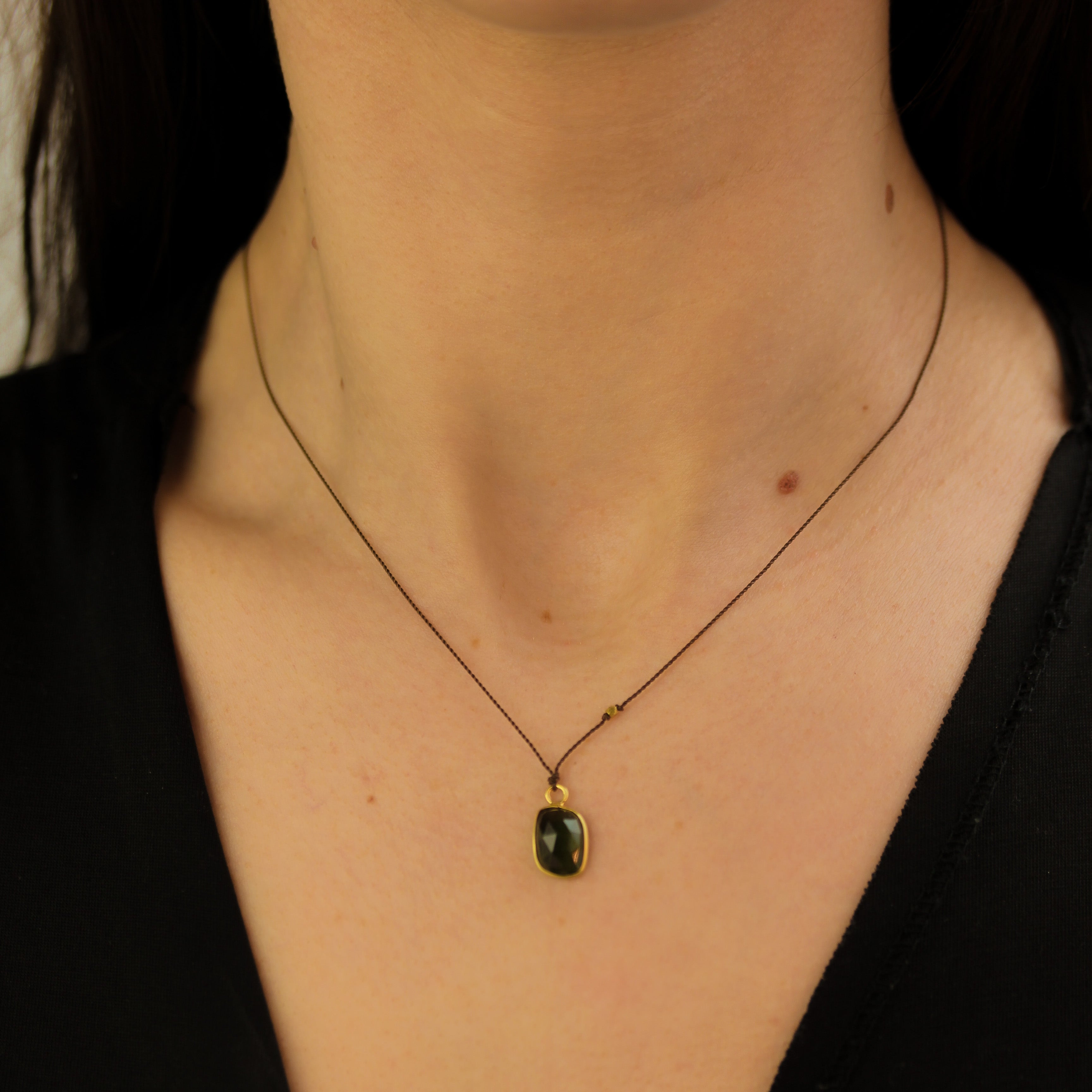 Green Tourmaline Necklace-Margaret Solow