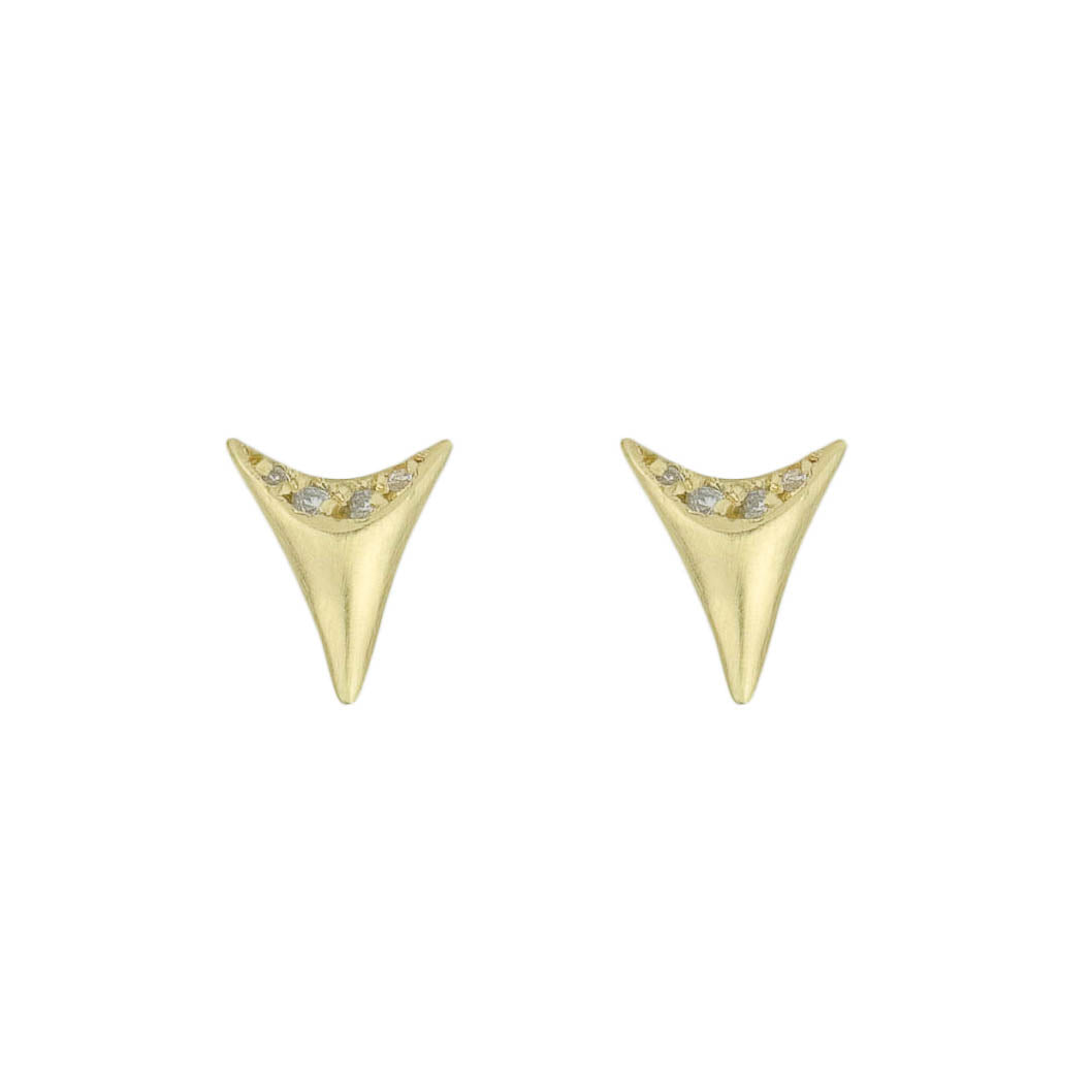 Mini Shark Tooth Post Earrings-Branch
