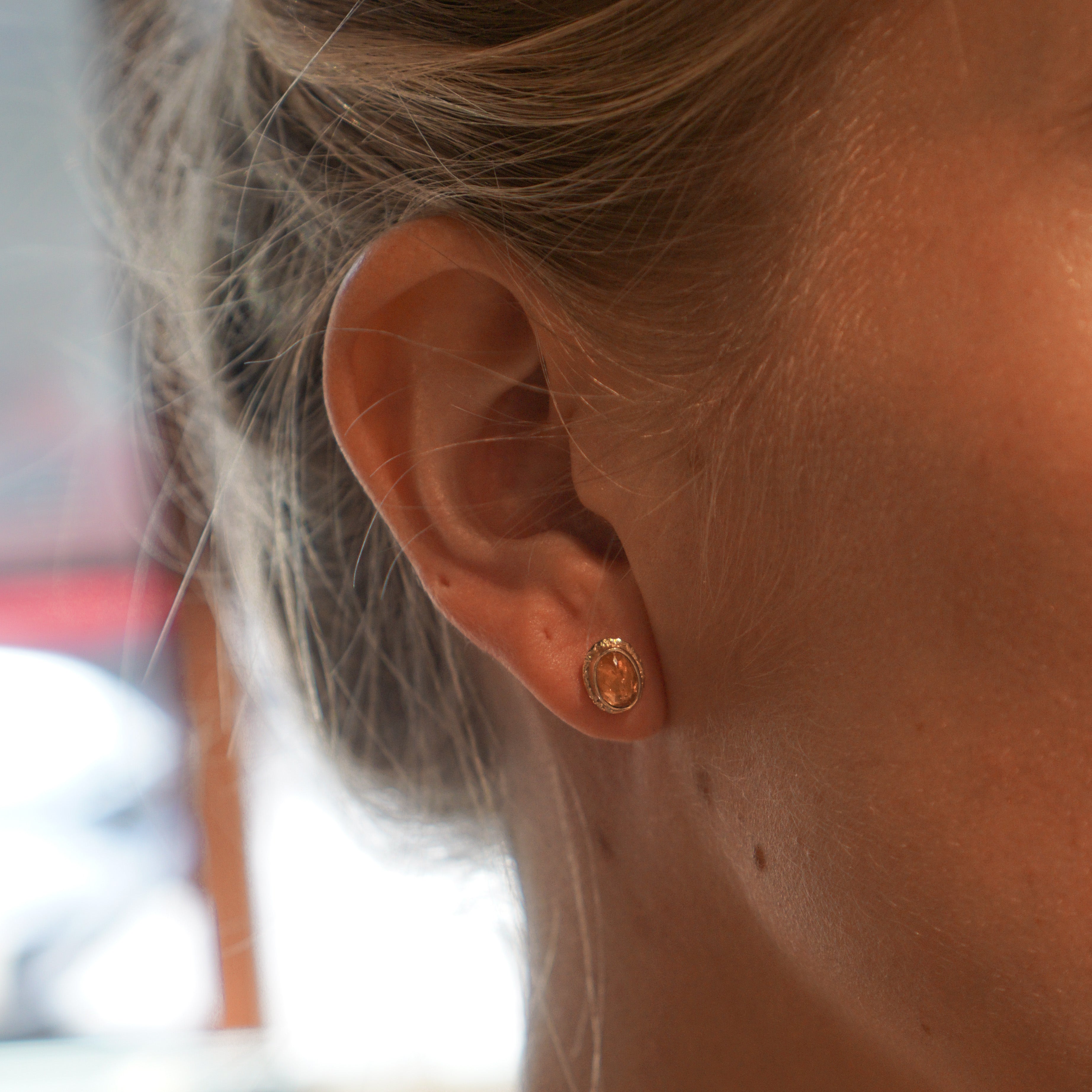 Spessartite Garnet Post Earrings-Jamie Joseph