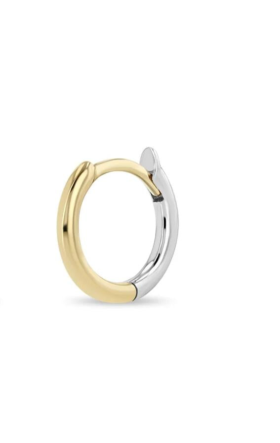 10.5mm Two Tone Huggie Hoop - Single-Zoë Chicco
