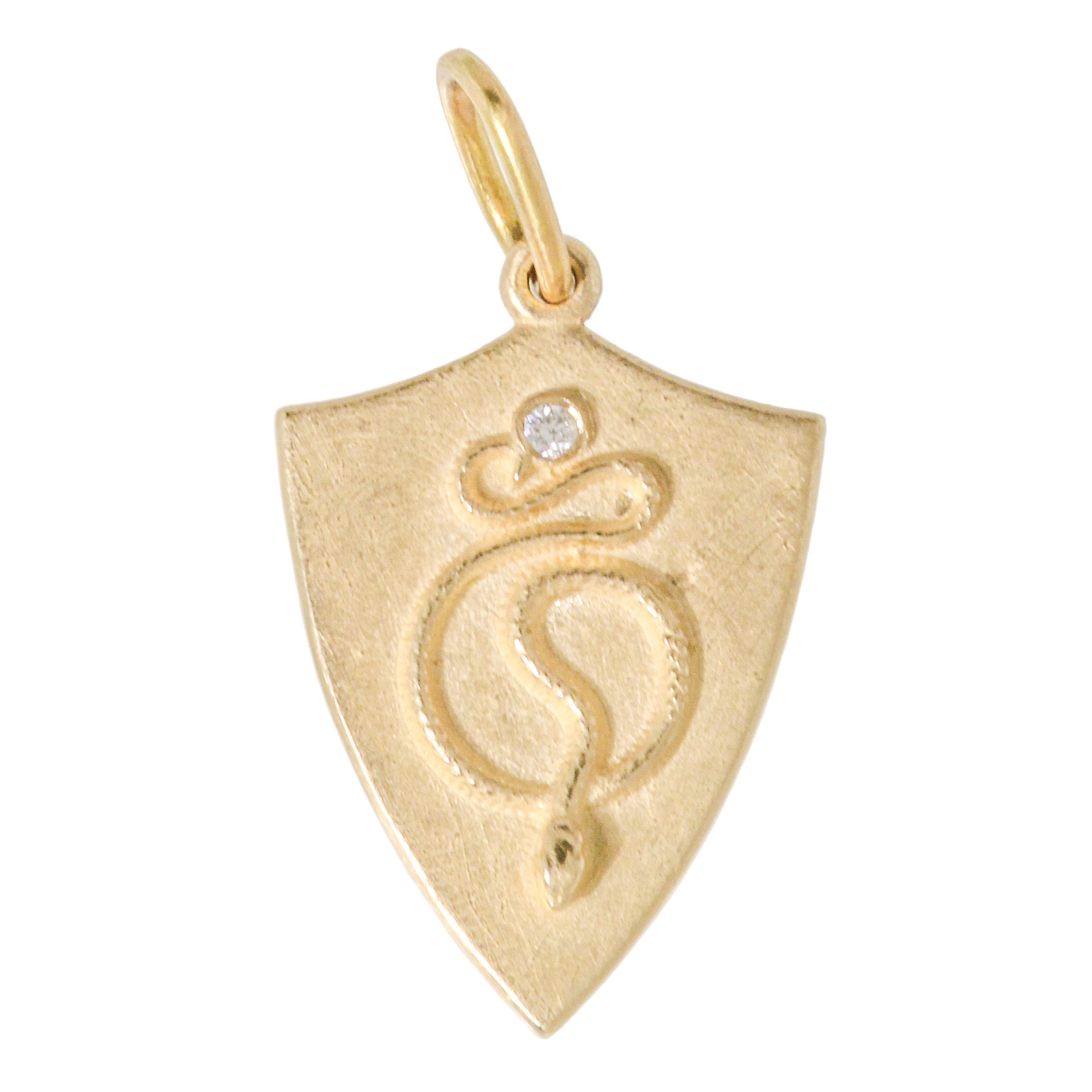 14K Shield Snake Charm-Erica Molinari